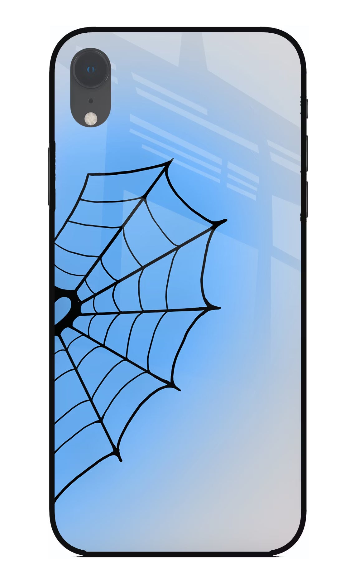 Blue Web iPhone XR Glass Case - Blue Web iPhone XR Glass Case Blue Web iPhone XR Glass Case