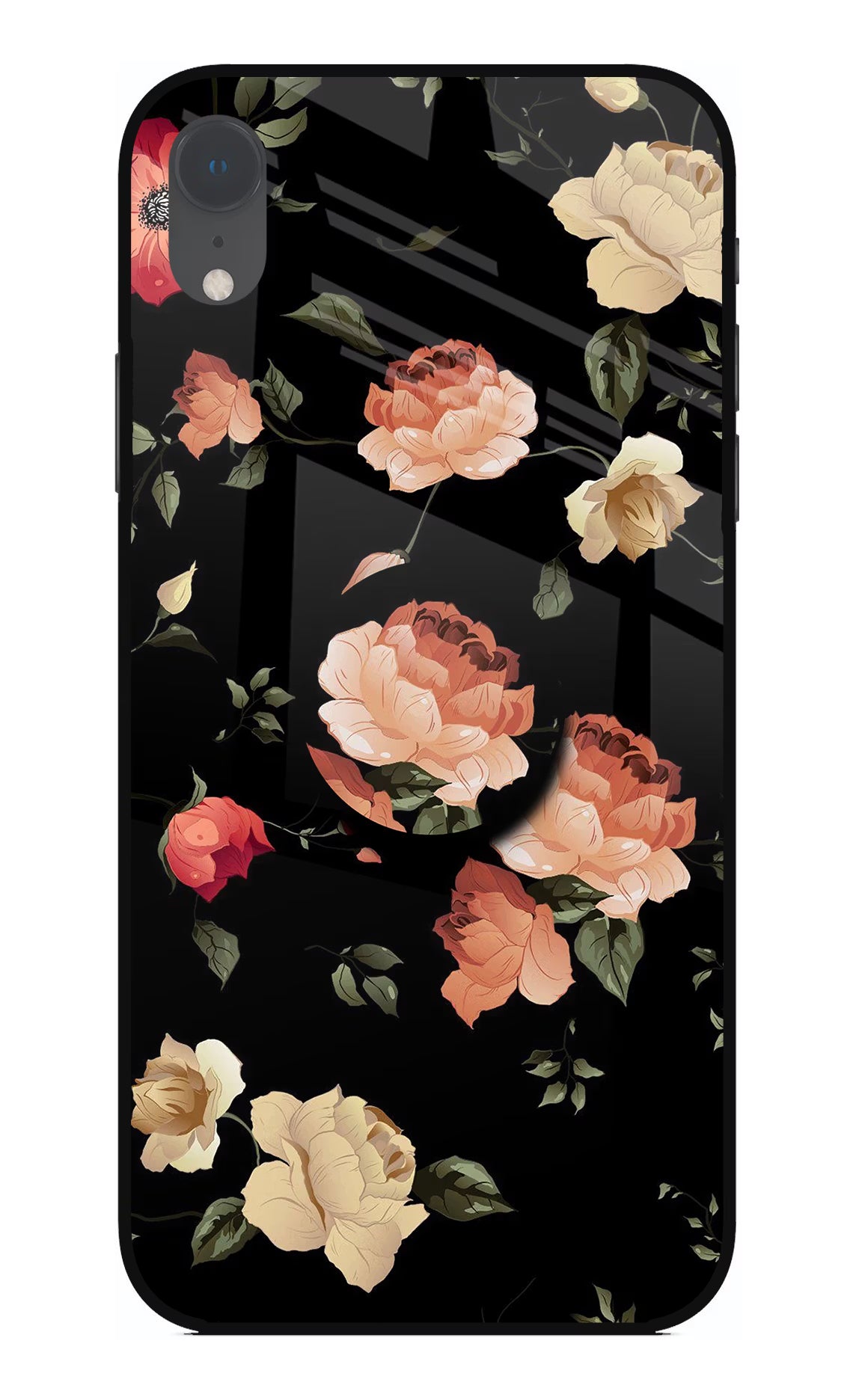 Flowers iPhone XR Glass Case - Flowers iPhone XR Glass Case Flowers iPhone XR Glass Case