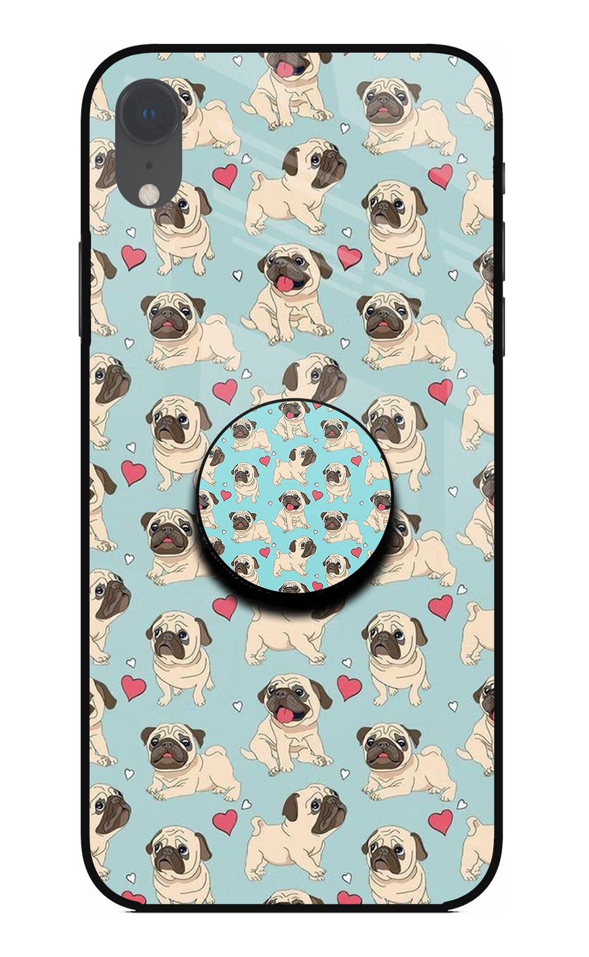 Pug Dog iPhone XR Glass Case - Pug Dog iPhone XR Glass Case Pug Dog iPhone XR Glass Case