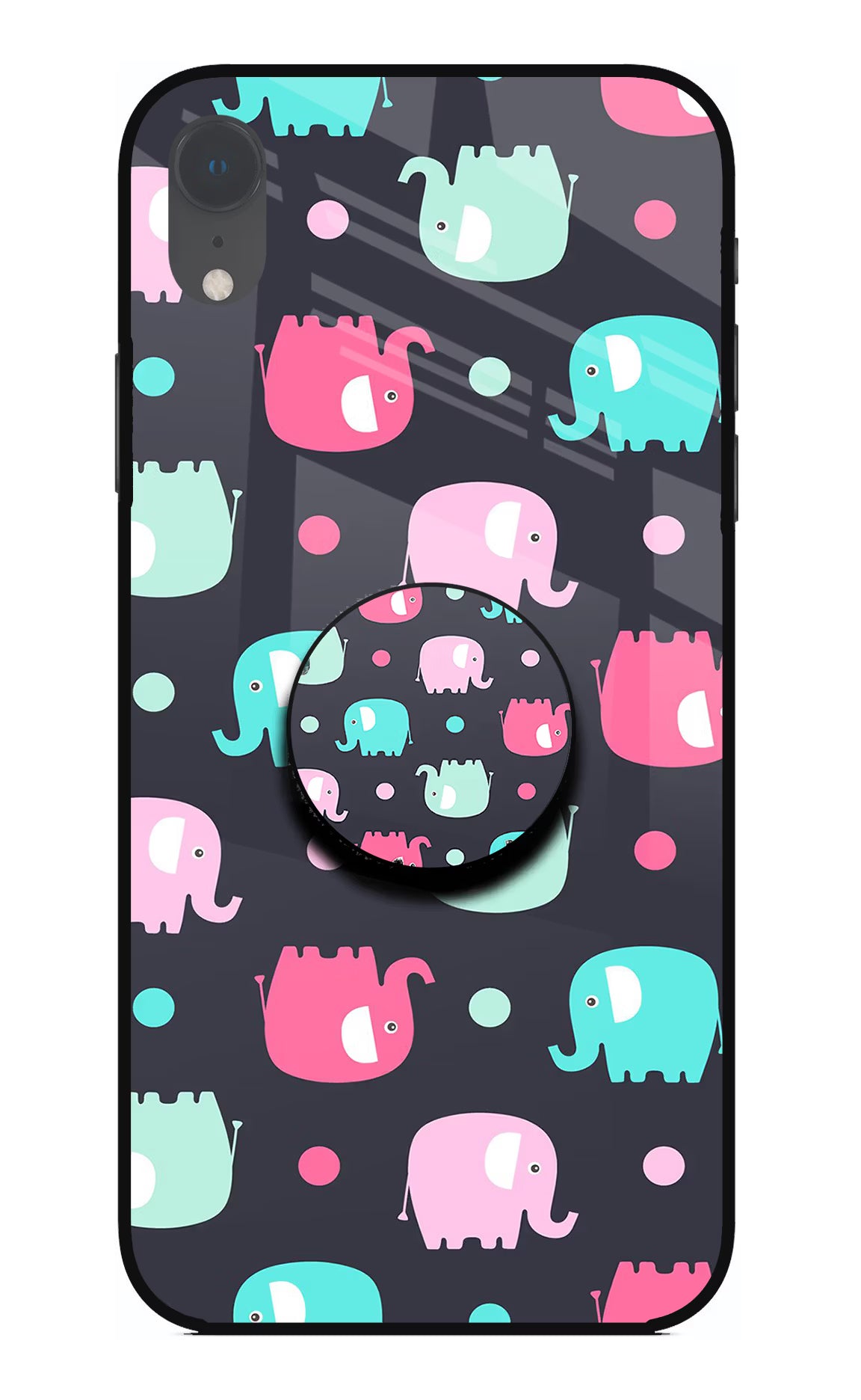 Baby Elephants iPhone XR Glass Case - Baby Elephants iPhone XR Glass Case Baby Elephants iPhone XR Glass Case