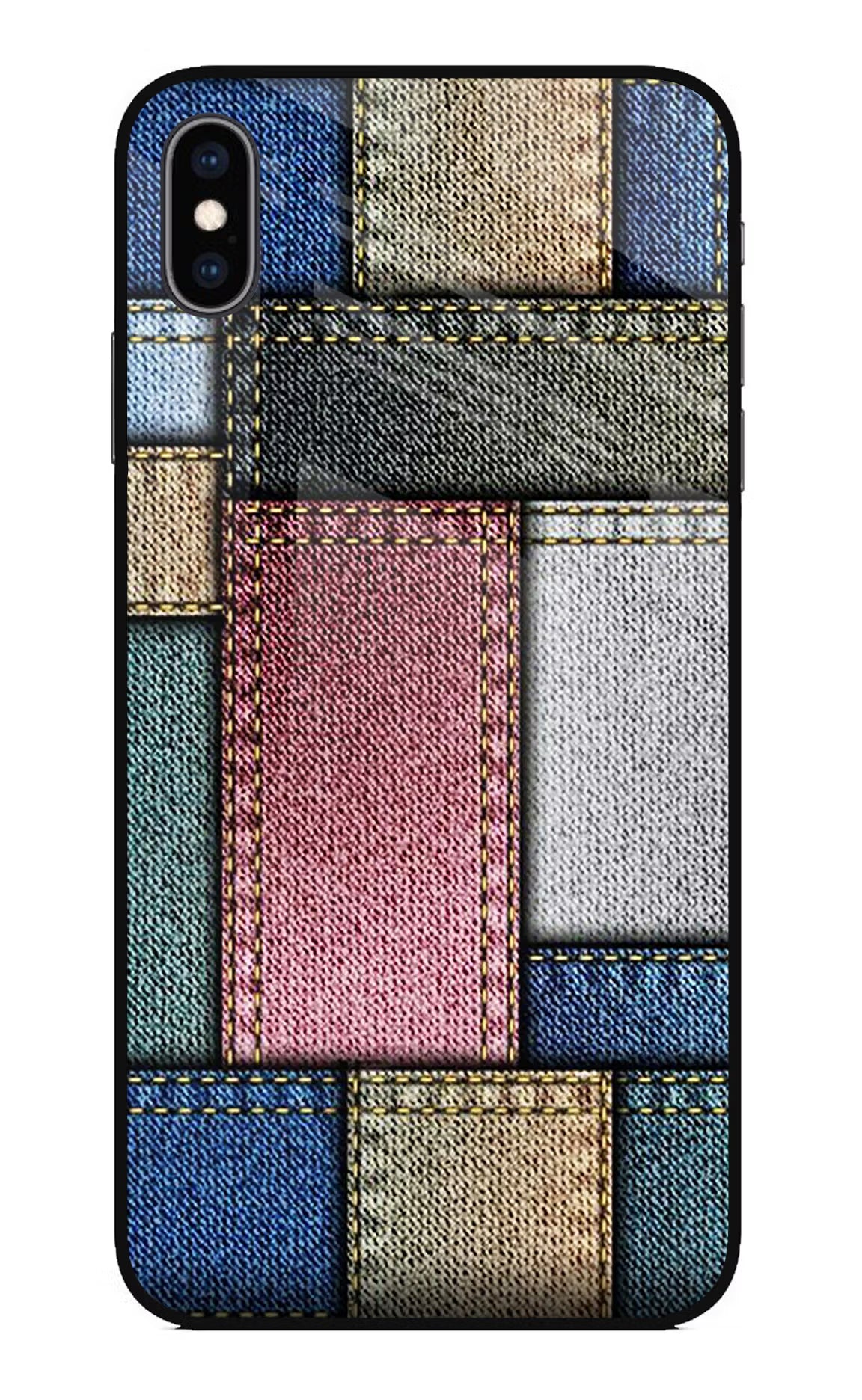 Multicolor Jeans iPhone XS Max Glass Case - Multicolor Jeans iPhone XS Max Glass Case Multicolor Jeans iPhone XS Max Glass Case