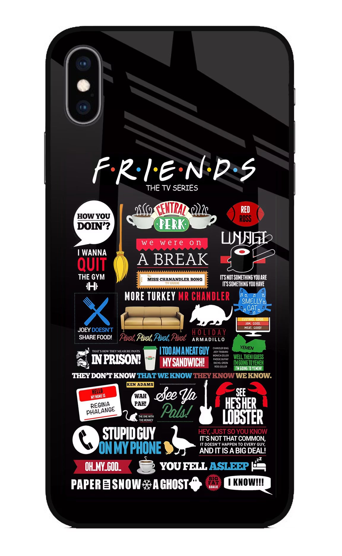 FRIENDS iPhone XS Max Glass Case - FRIENDS iPhone XS Max Glass Case FRIENDS iPhone XS Max Glass Case
