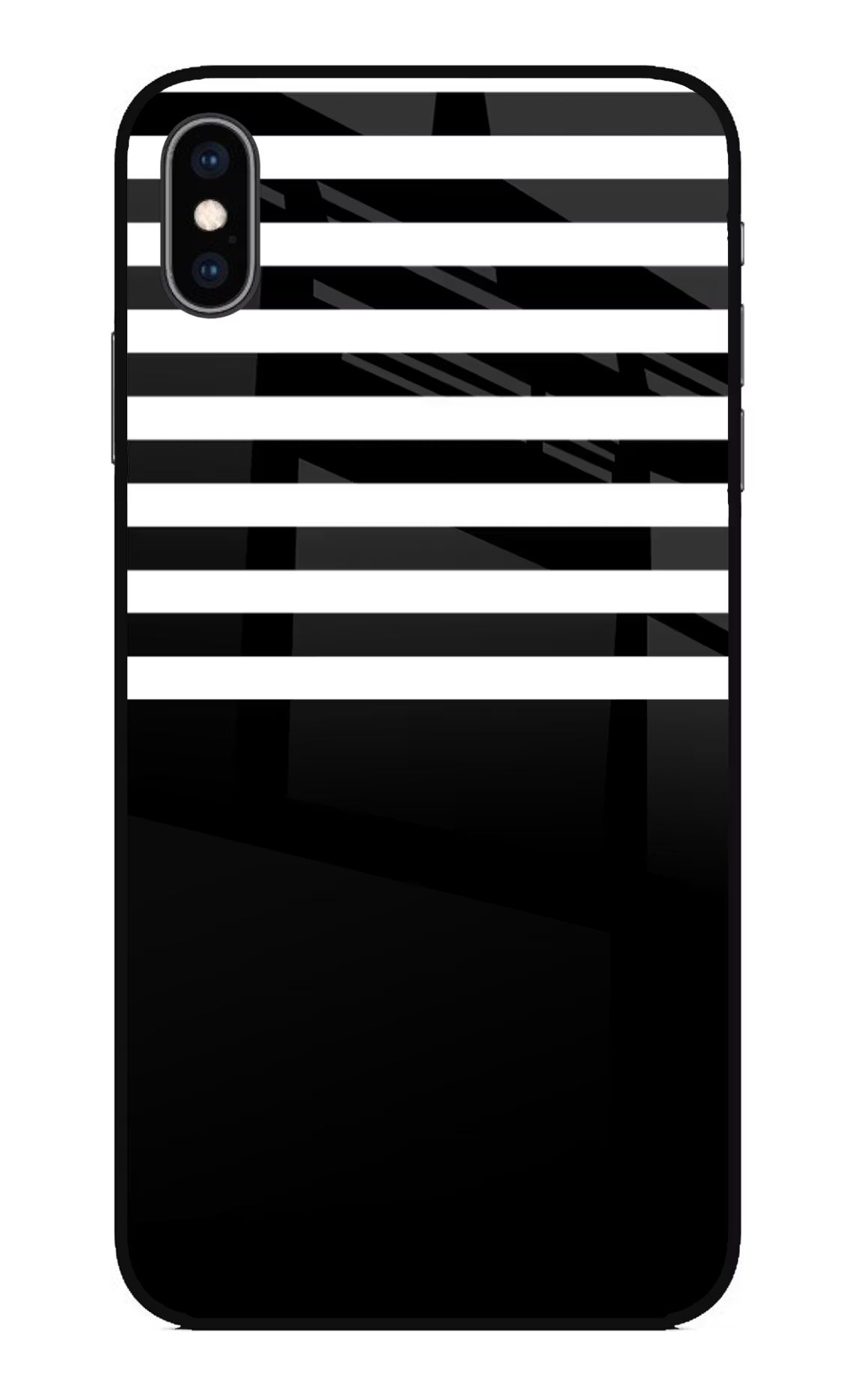 Black and White Print iPhone XS Max Glass Case - Black and White Print iPhone XS Max Glass Case Black and White Print iPhone XS Max Glass Case