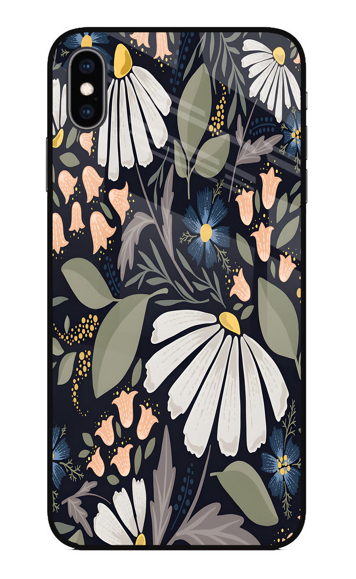 Flowers Art iPhone XS Max Glass Case - Flowers Art iPhone XS Max Glass Case Flowers Art iPhone XS Max Glass Case