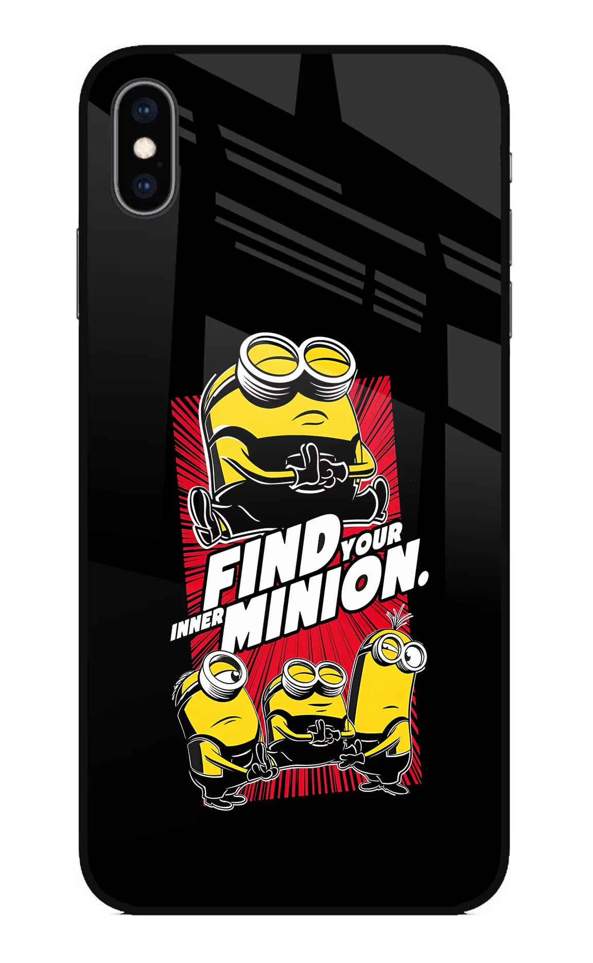 Find your inner Minion iPhone XS Max Glass Case - Find your inner Minion iPhone XS Max Glass Case Find your inner Minion iPhone XS Max Glass Case