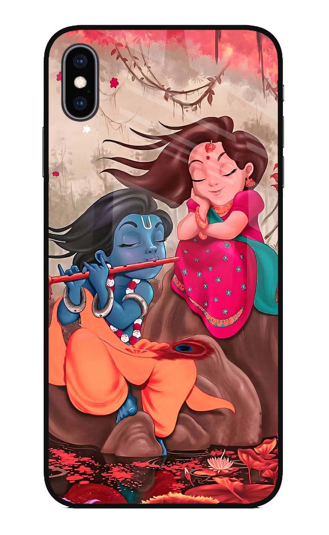 Radhe Krishna iPhone XS Max Glass Case - Radhe Krishna iPhone XS Max Glass Case Radhe Krishna iPhone XS Max Glass Case