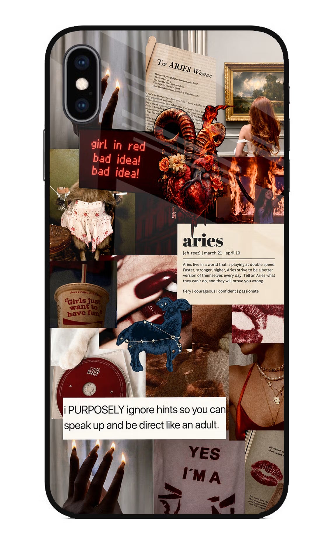 Zodiac Aries iPhone XS Max Glass Case - Zodiac Aries iPhone XS Max Glass Case Zodiac Aries iPhone XS Max Glass Case
