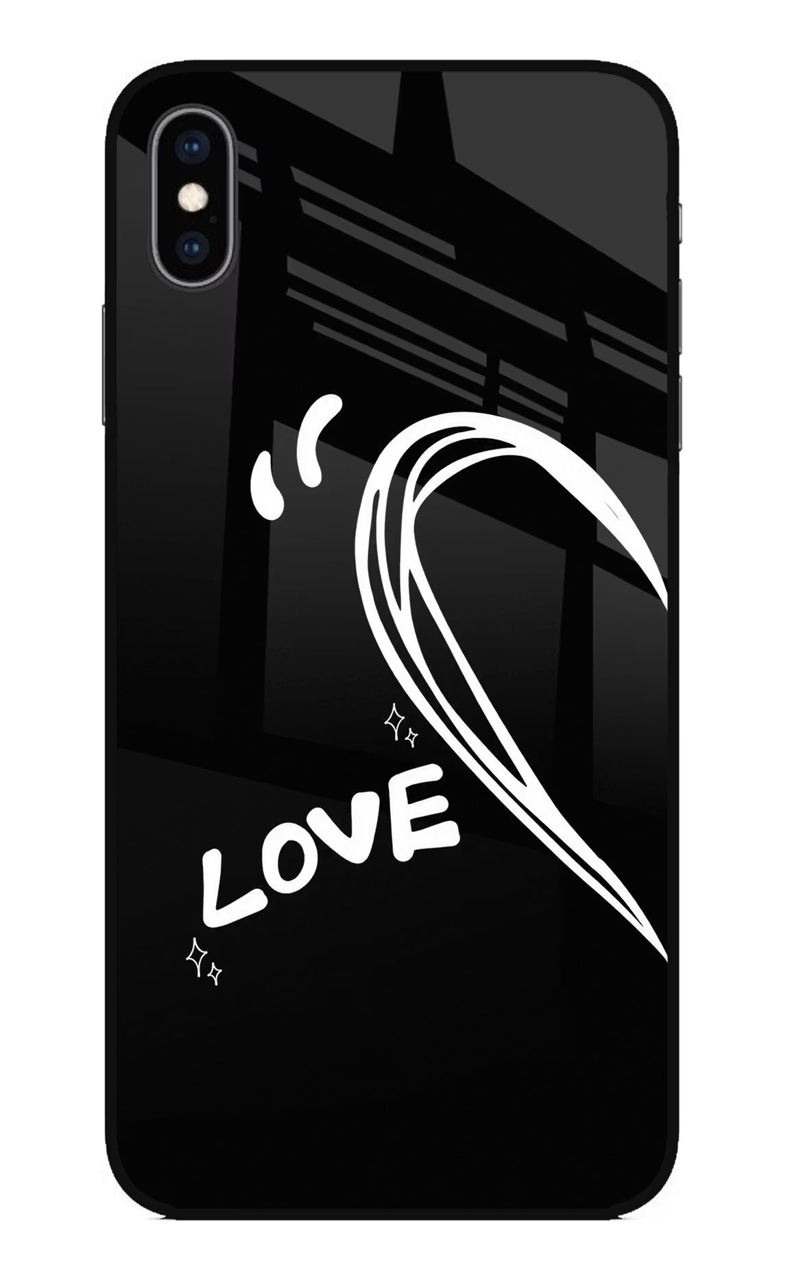Love Line iPhone XS Max Glass Case - Love Line iPhone XS Max Glass Case Love Line iPhone XS Max Glass Case