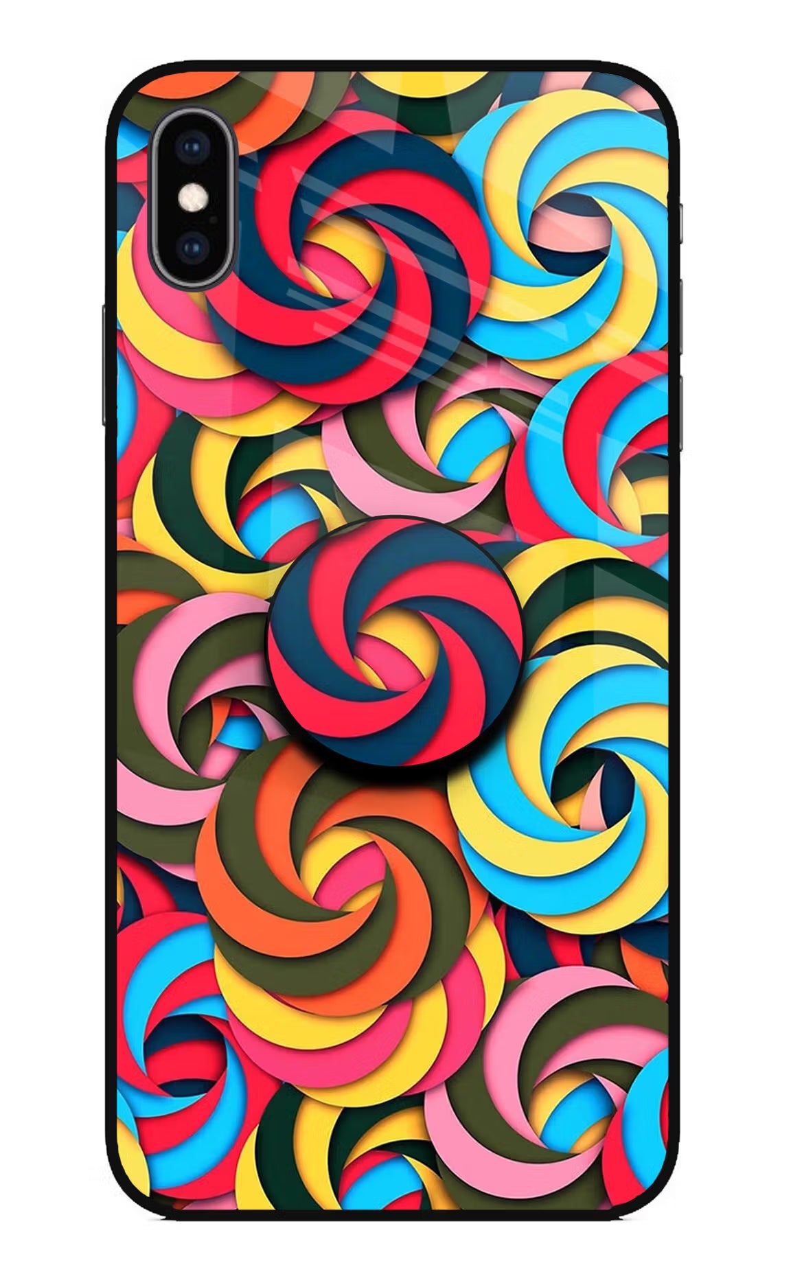 Spiral Pattern iPhone XS Max Glass Case - Spiral Pattern iPhone XS Max Glass Case Spiral Pattern iPhone XS Max Glass Case