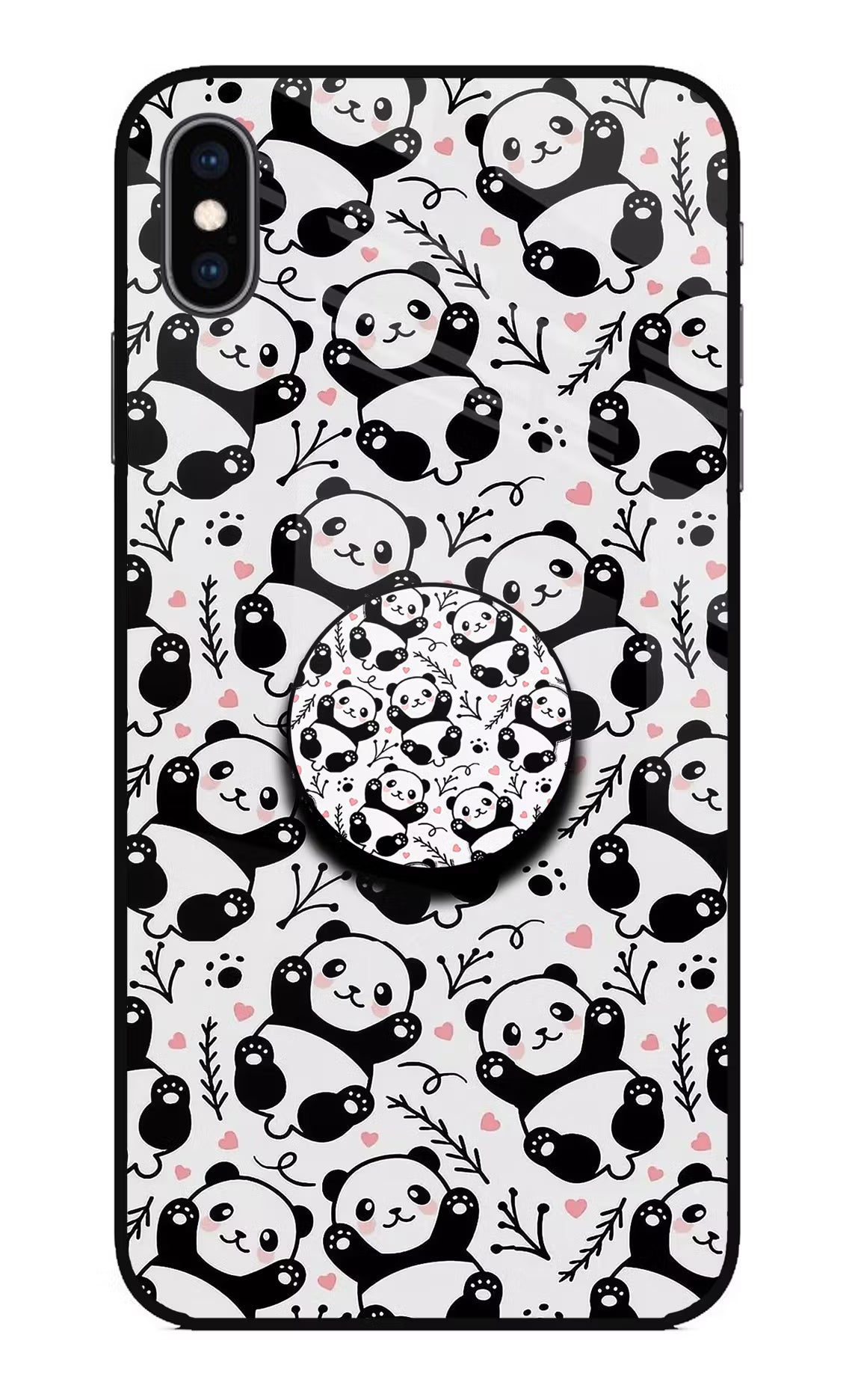 Cute Panda iPhone XS Max Glass Case - Cute Panda iPhone XS Max Glass Case Cute Panda iPhone XS Max Glass Case