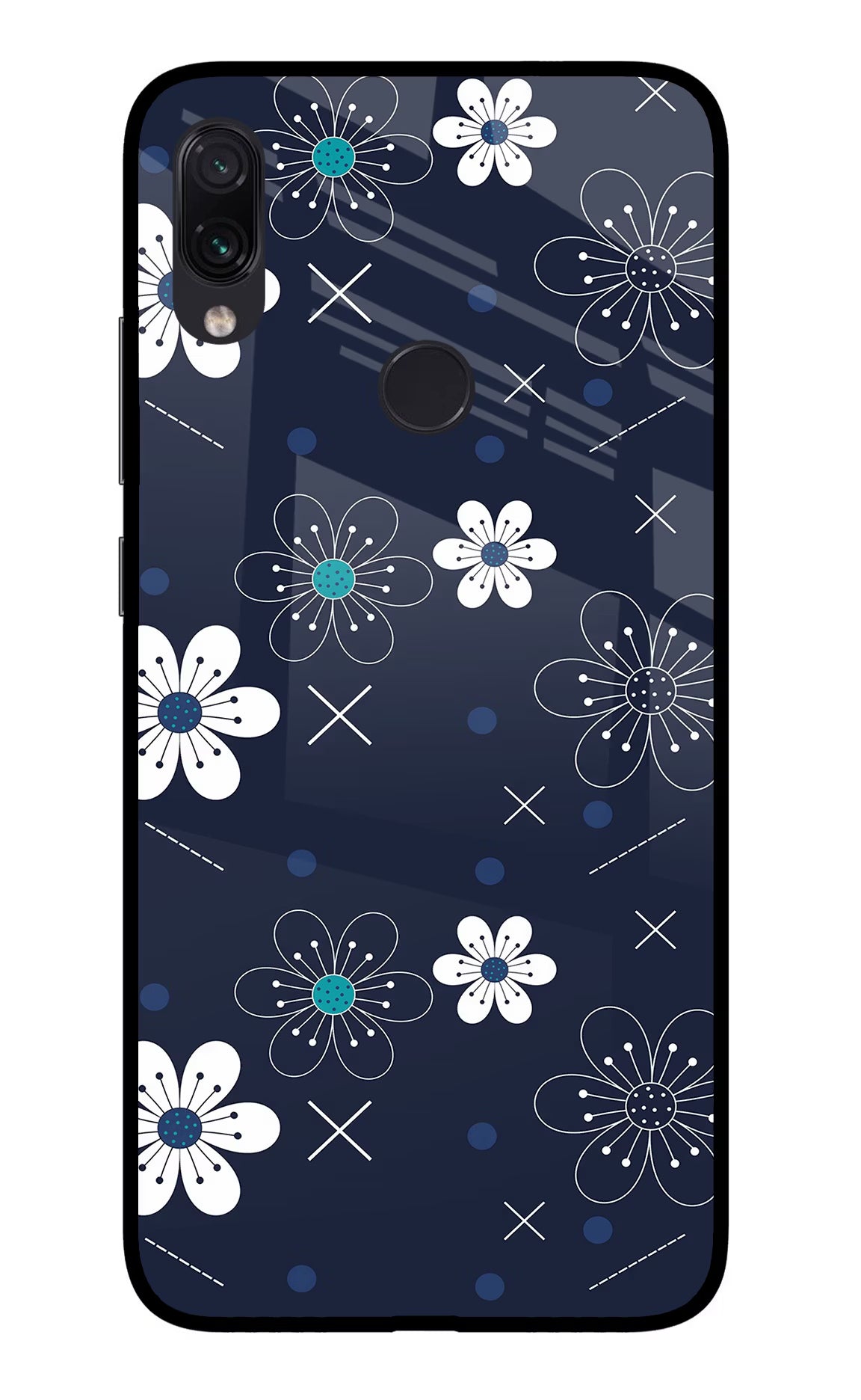 Flowers Redmi Note 7S Glass Case - Flowers Redmi Note 7S Glass Case Flowers Redmi Note 7S Glass Case