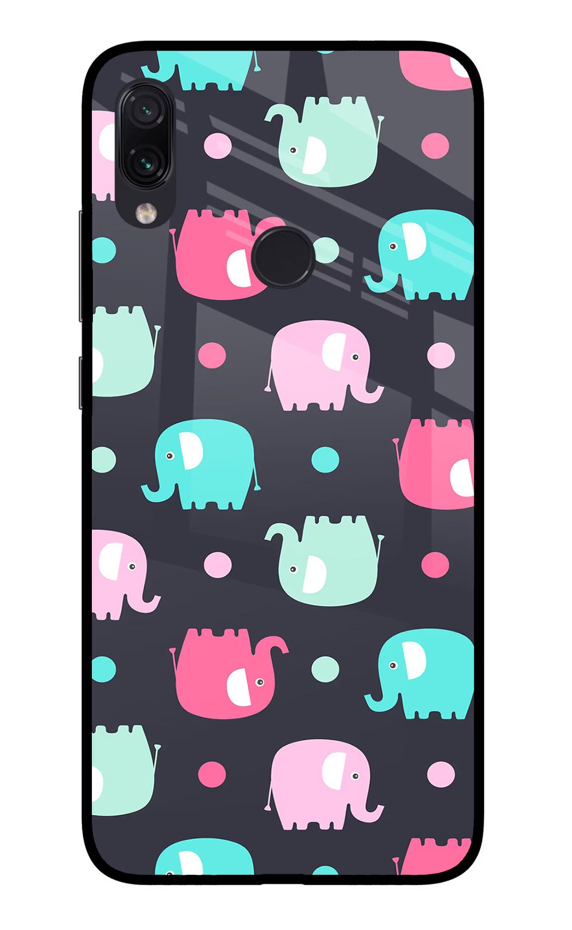 Elephants Redmi Note 7S Glass Case - Elephants Redmi Note 7S Glass Case Elephants Redmi Note 7S Glass Case