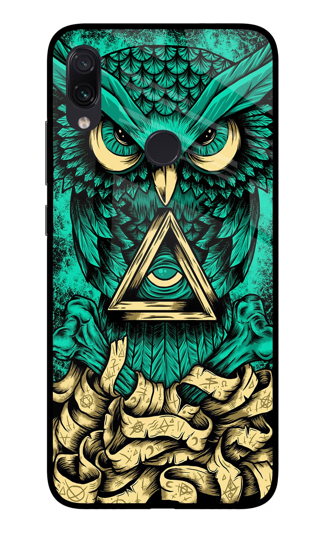 Green Owl Redmi Note 7S Glass Case - Green Owl Redmi Note 7S Glass Case Green Owl Redmi Note 7S Glass Case