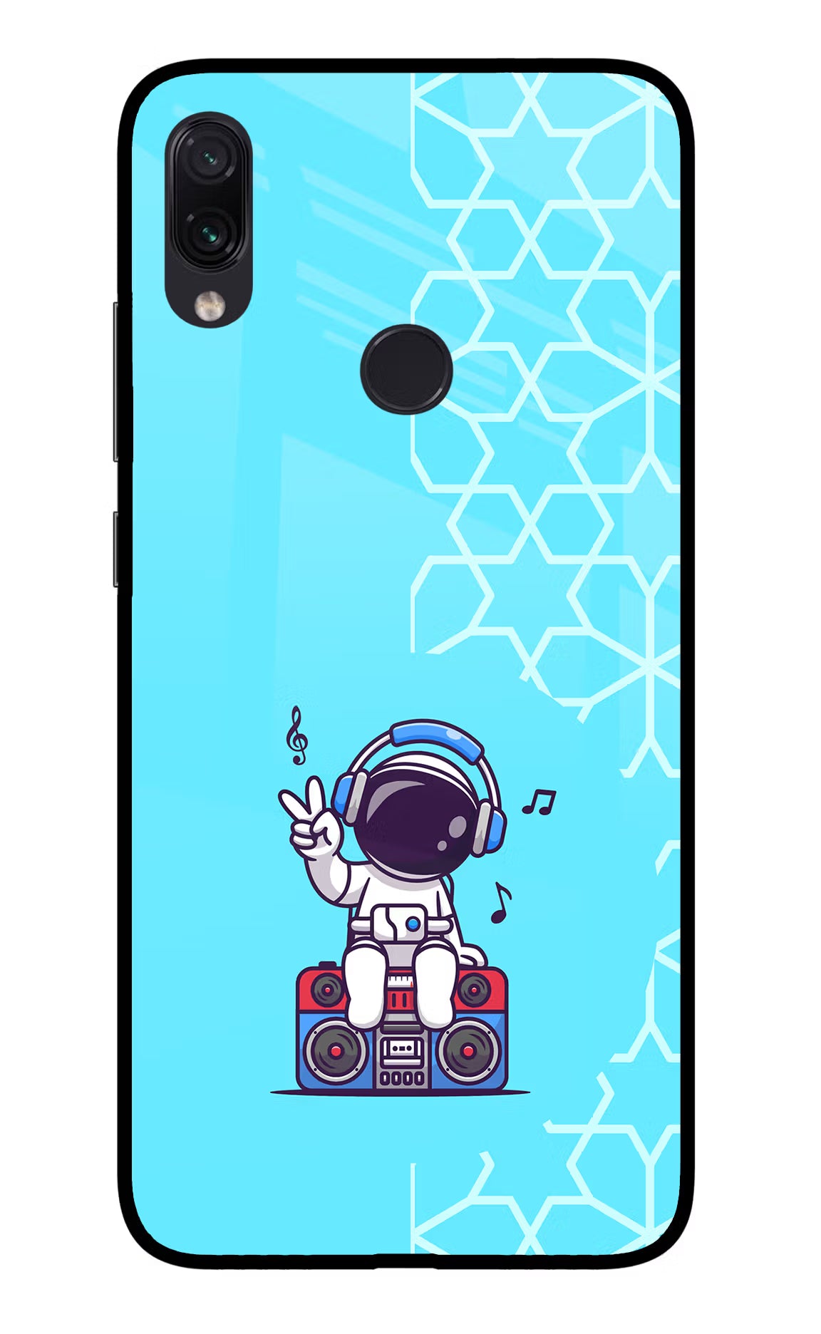 Cute Astronaut Chilling Redmi Note 7S Glass Case - Cute Astronaut Chilling Redmi Note 7S Glass Case Cute Astronaut Chilling Redmi Note 7S Glass Case