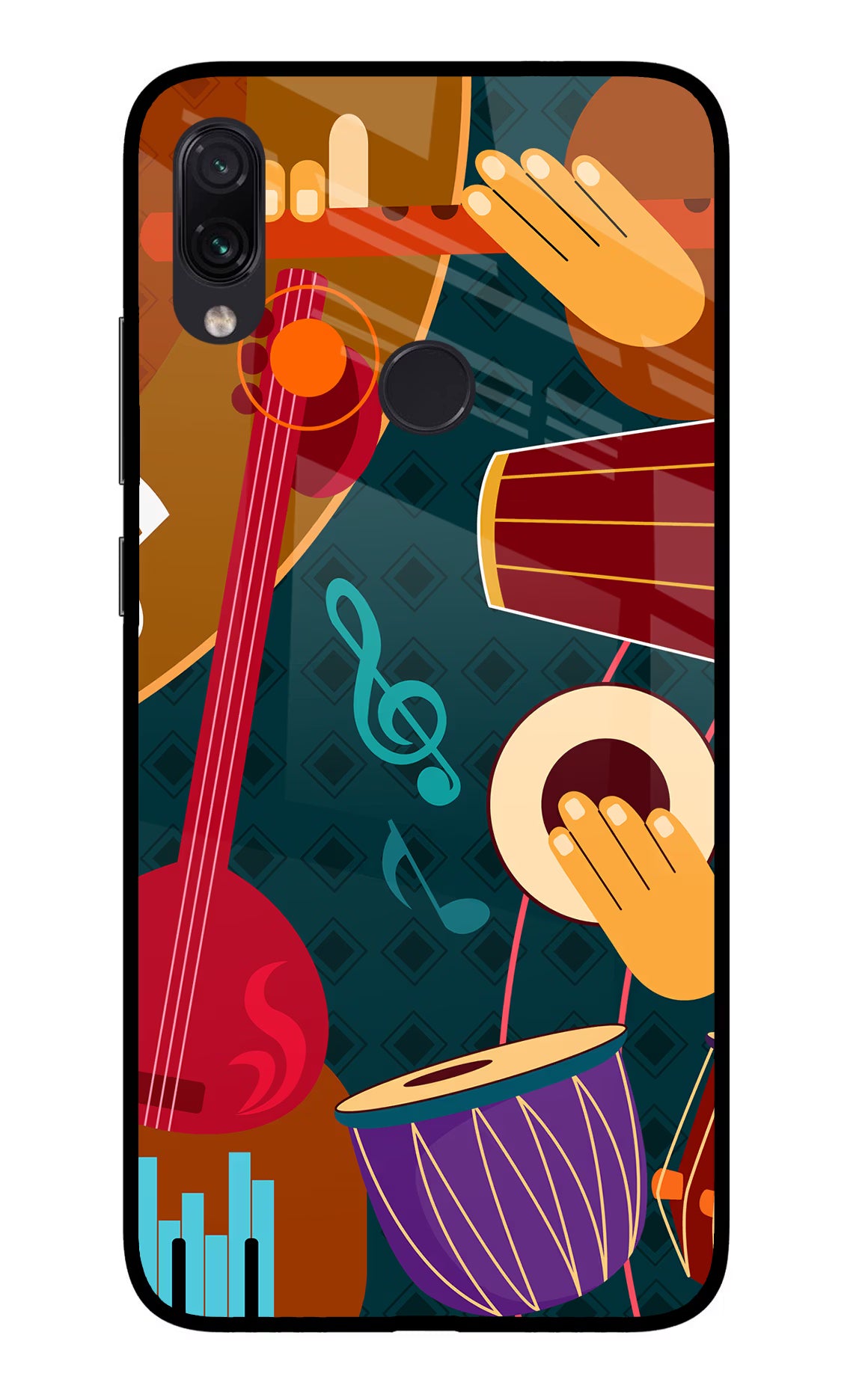 Music Instrument Redmi Note 7S Glass Case - Music Instrument Redmi Note 7S Glass Case Music Instrument Redmi Note 7S Glass Case