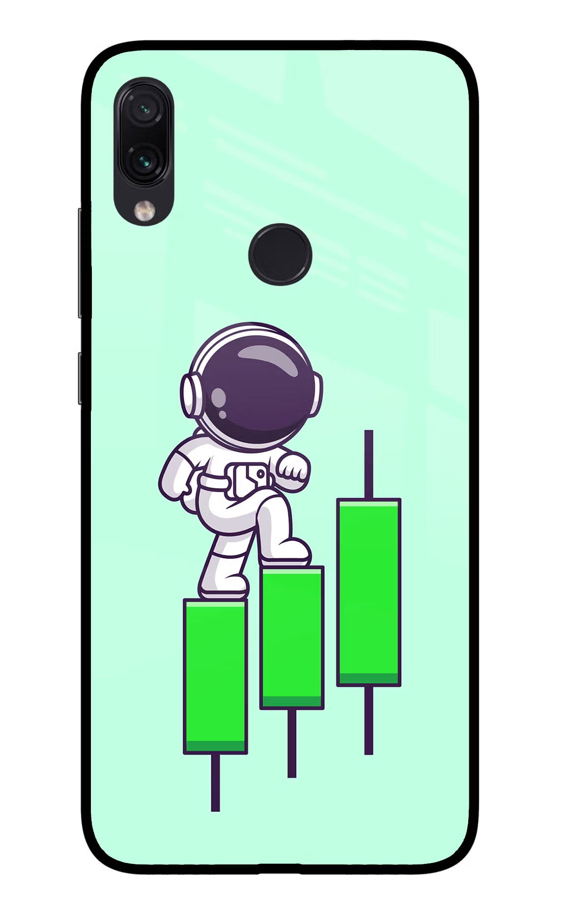 Astronaut Trader Redmi Note 7S Glass Case - Astronaut Trader Redmi Note 7S Glass Case Astronaut Trader Redmi Note 7S Glass Case