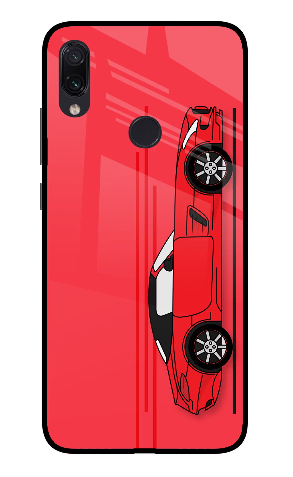 Red Velocity Redmi Note 7S Glass Case - Red Velocity Redmi Note 7S Glass Case Red Velocity Redmi Note 7S Glass Case