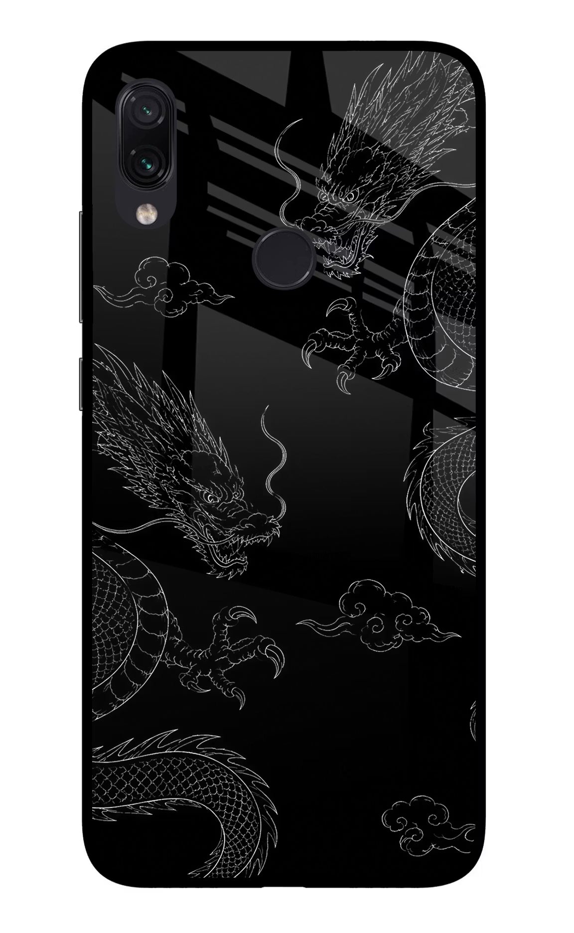 Twin Dragons Redmi Note 7S Glass Case - Twin Dragons Redmi Note 7S Glass Case Twin Dragons Redmi Note 7S Glass Case