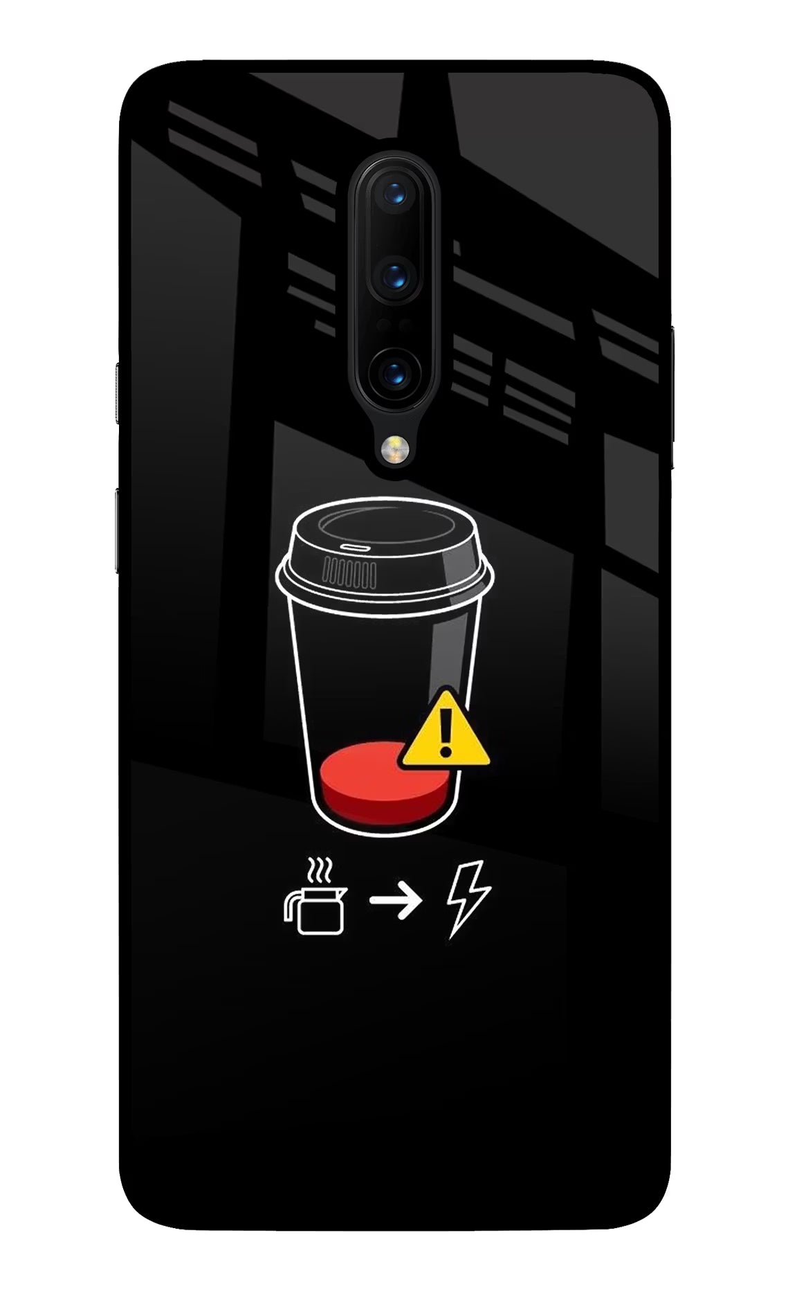 Coffee Oneplus 7 Pro Glass Case - Coffee Oneplus 7 Pro Glass Case Coffee Oneplus 7 Pro Glass Case