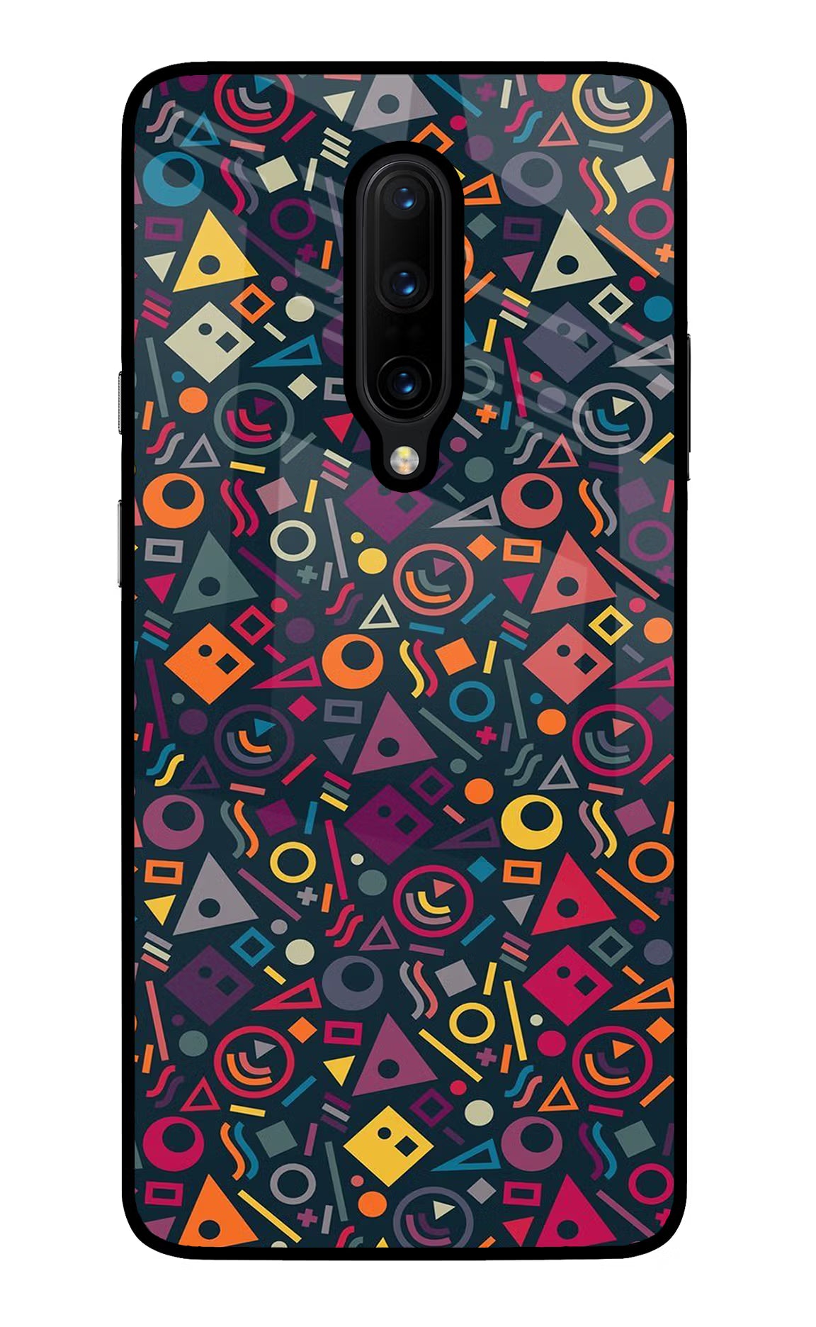 Geometric Abstract Oneplus 7 Pro Back Cover - Geometric Abstract Oneplus 7 Pro Glass Case Back Cover by Casekaro Geometric Abstract Oneplus 7 Pro Glass Case Back Cover by Casekaro
