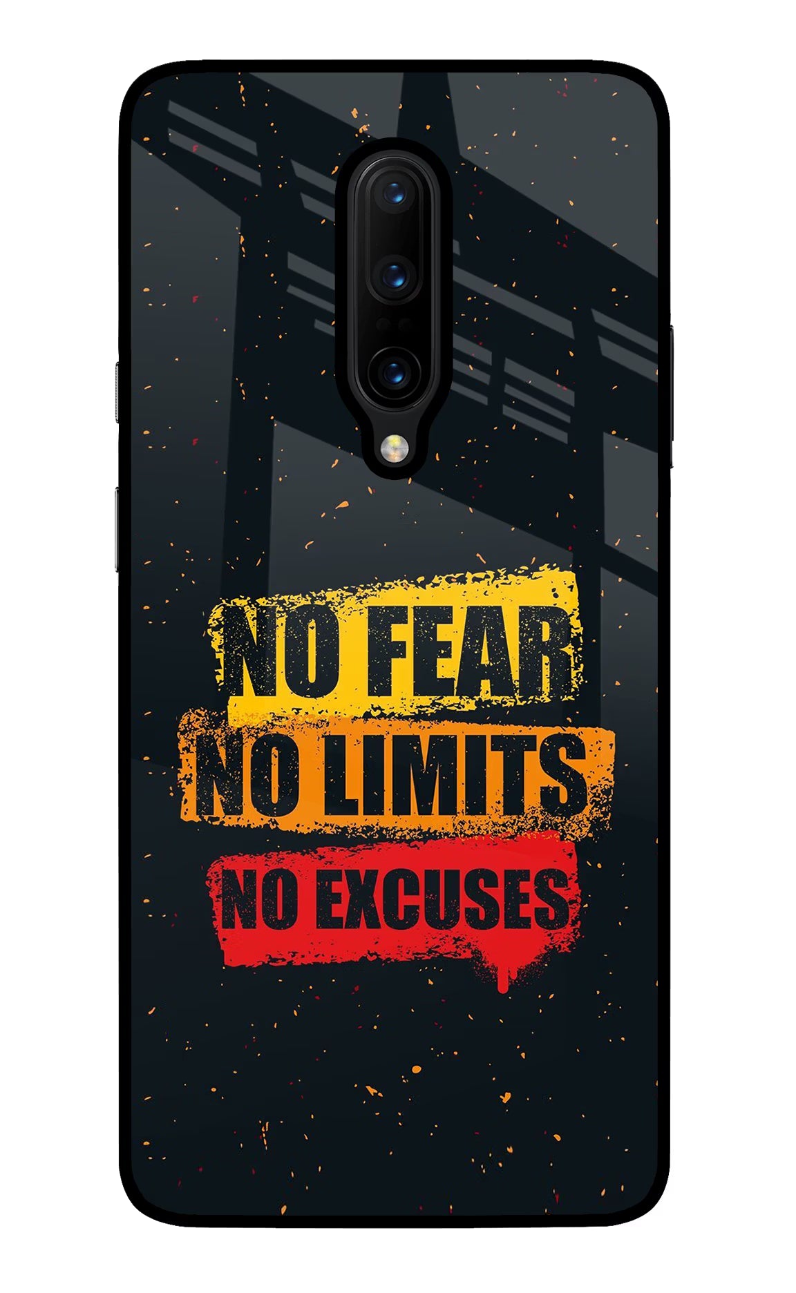 No Fear No Limits No Excuse Oneplus 7 Pro Back Cover - No Fear No Limits No Excuse Oneplus 7 Pro Glass Case Back Cover by Casekaro No Fear No Limits No Excuse Oneplus 7 Pro Glass Case Back Cover by Casekaro