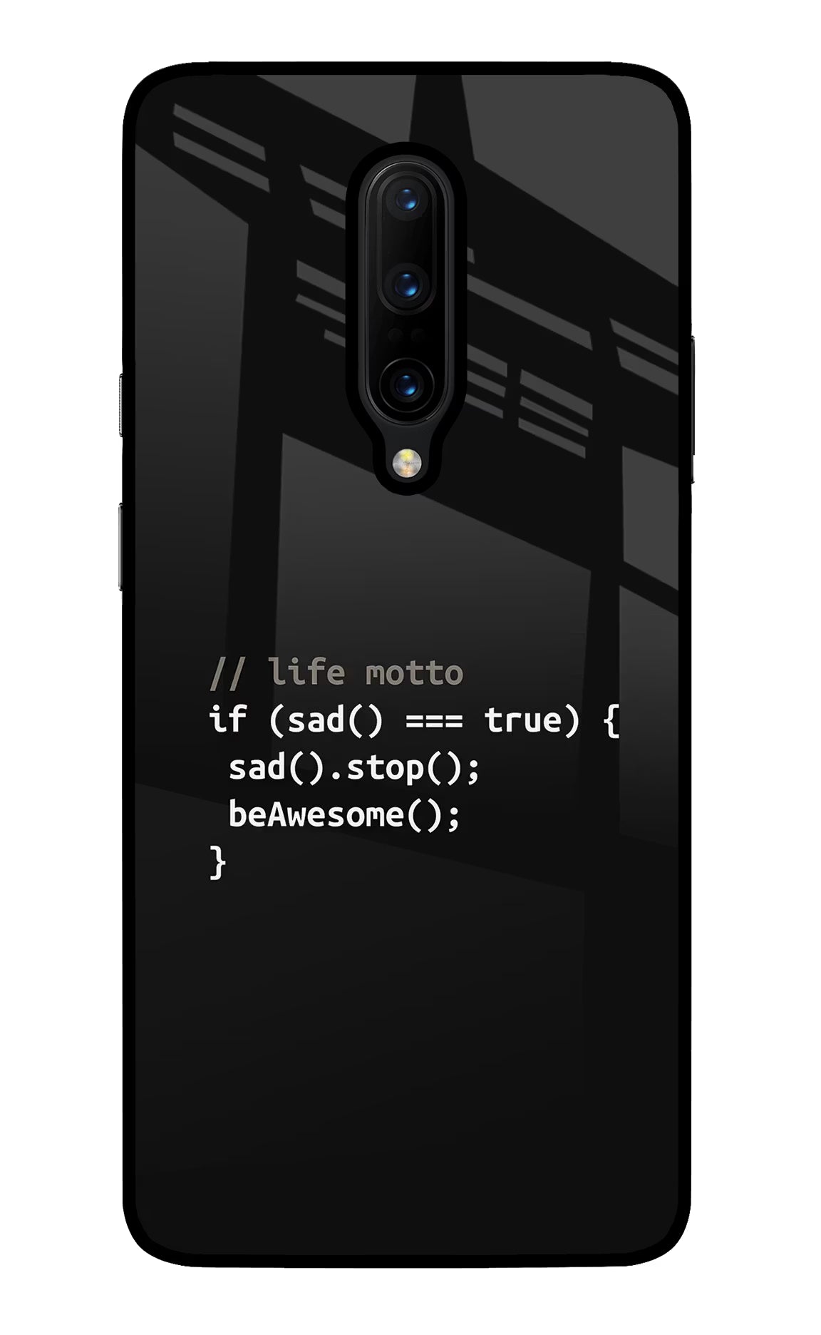 Life Motto Code Oneplus 7 Pro Back Cover - Life Motto Code Oneplus 7 Pro Glass Case Back Cover by Casekaro Life Motto Code Oneplus 7 Pro Glass Case Back Cover by Casekaro