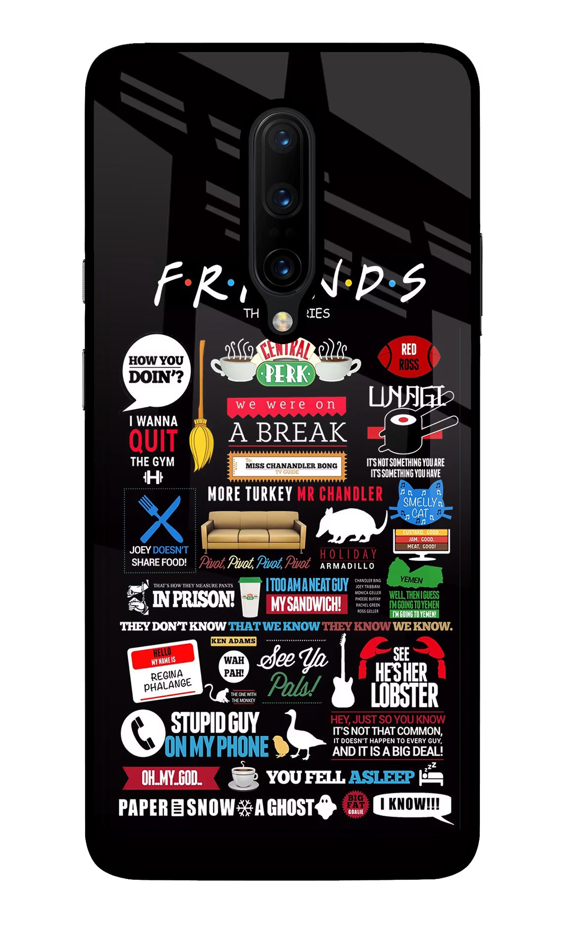 FRIENDS Oneplus 7 Pro Glass Case - FRIENDS Oneplus 7 Pro Glass Case FRIENDS Oneplus 7 Pro Glass Case