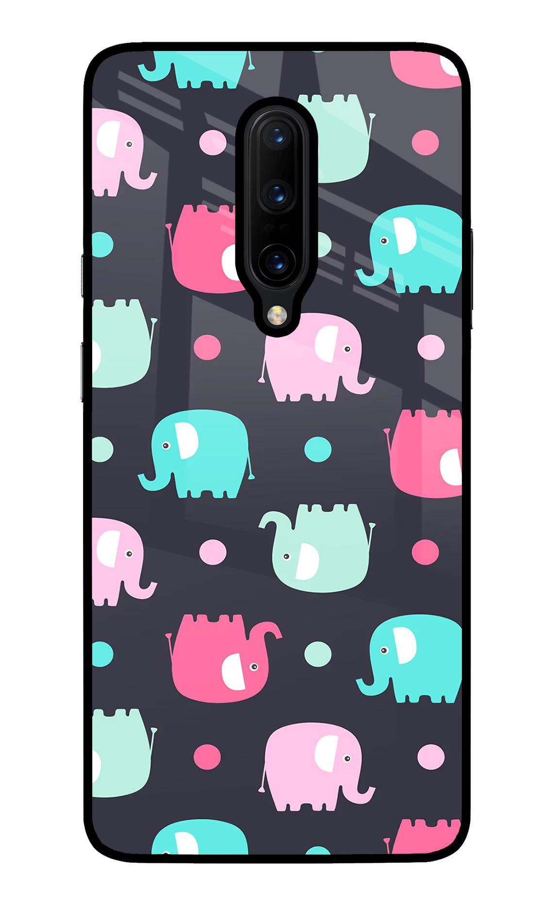 Elephants Oneplus 7 Pro Back Cover - Elephants Oneplus 7 Pro Glass Case Back Cover by Casekaro Elephants Oneplus 7 Pro Glass Case Back Cover by Casekaro
