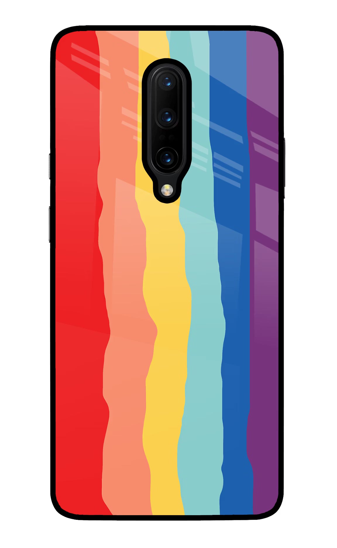 Rainbow Oneplus 7 Pro Back Cover - Rainbow Oneplus 7 Pro Glass Case Back Cover by Casekaro Rainbow Oneplus 7 Pro Glass Case Back Cover by Casekaro