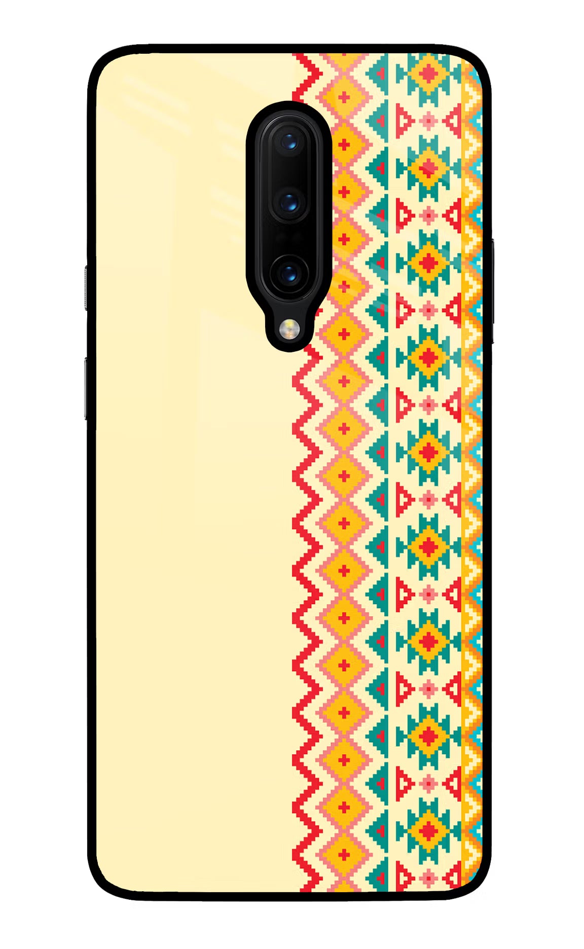 Ethnic Seamless Oneplus 7 Pro Glass Case - Ethnic Seamless Oneplus 7 Pro Glass Case Ethnic Seamless Oneplus 7 Pro Glass Case
