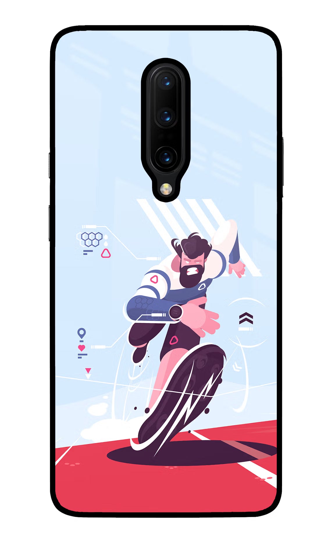 Run Pro Oneplus 7 Pro Back Cover - Run Pro Oneplus 7 Pro Glass Case Back Cover by Casekaro Run Pro Oneplus 7 Pro Glass Case Back Cover by Casekaro