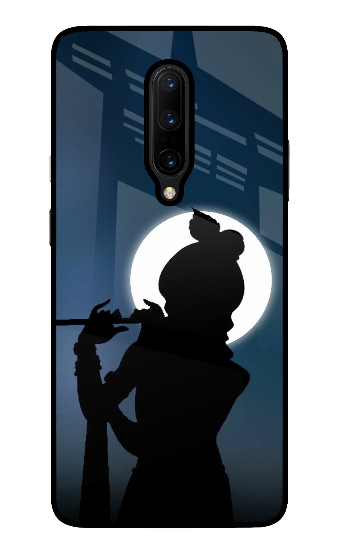 Shri Krishna Silhouette Oneplus 7 Pro Back Cover - Shri Krishna Silhouette Oneplus 7 Pro Glass Case Back Cover by Casekaro Shri Krishna Silhouette Oneplus 7 Pro Glass Case Back Cover by Casekaro