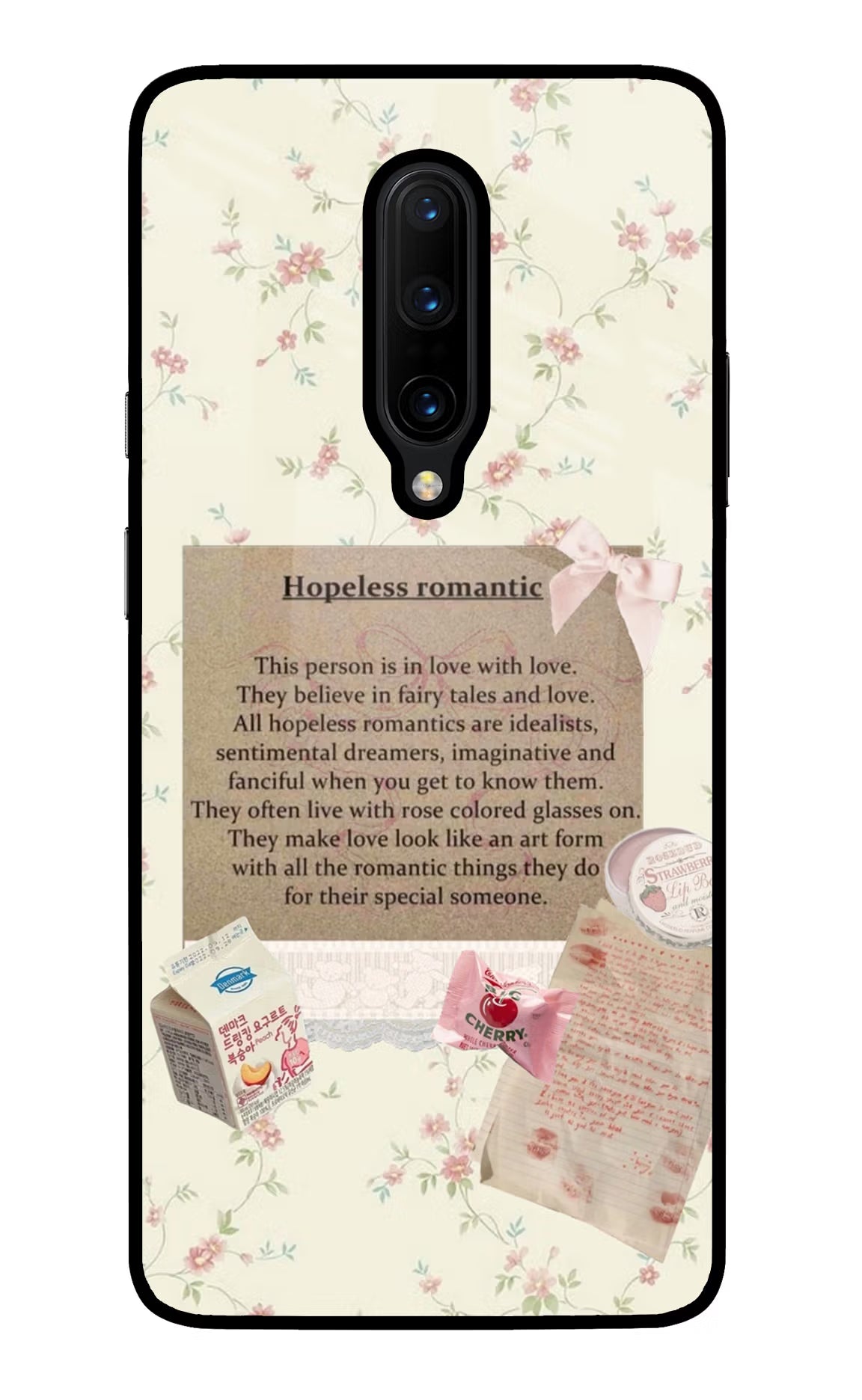 Hopeless Romantic Oneplus 7 Pro Back Cover - Hopeless Romantic Oneplus 7 Pro Glass Case Back Cover by Casekaro Hopeless Romantic Oneplus 7 Pro Glass Case Back Cover by Casekaro