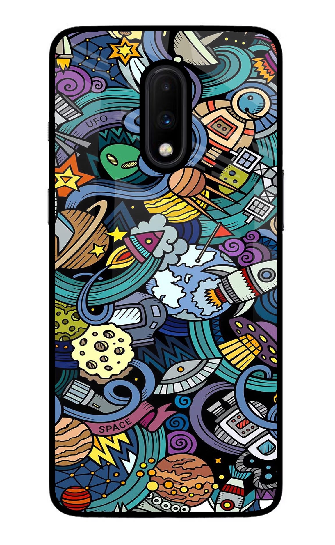 Space Abstract Oneplus 7 Glass Case - Space Abstract Oneplus 7 Glass Case Space Abstract Oneplus 7 Glass Case