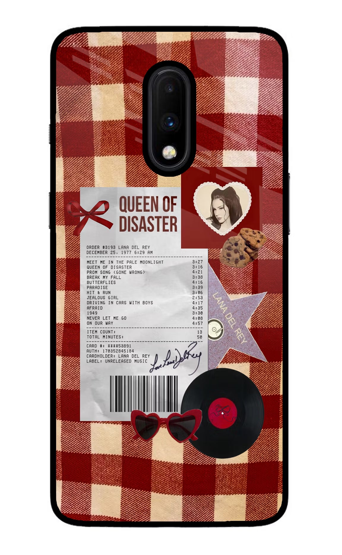 Queen of Disaster Oneplus 7 Glass Case - Queen of Disaster Oneplus 7 Glass Case Queen of Disaster Oneplus 7 Glass Case