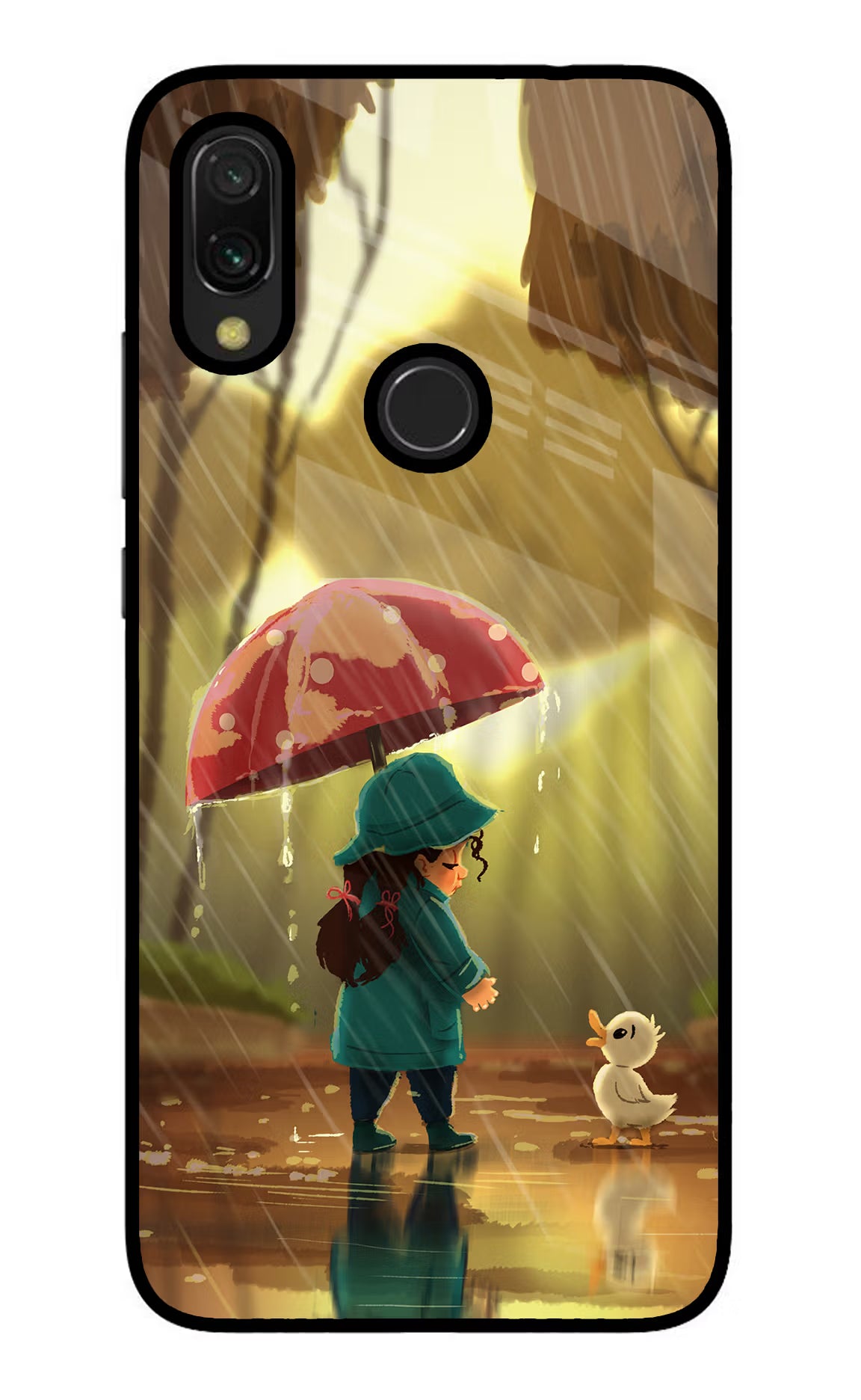 Rainy Day Redmi 7 Glass Case - Rainy Day Redmi 7 Glass Case Rainy Day Redmi 7 Glass Case