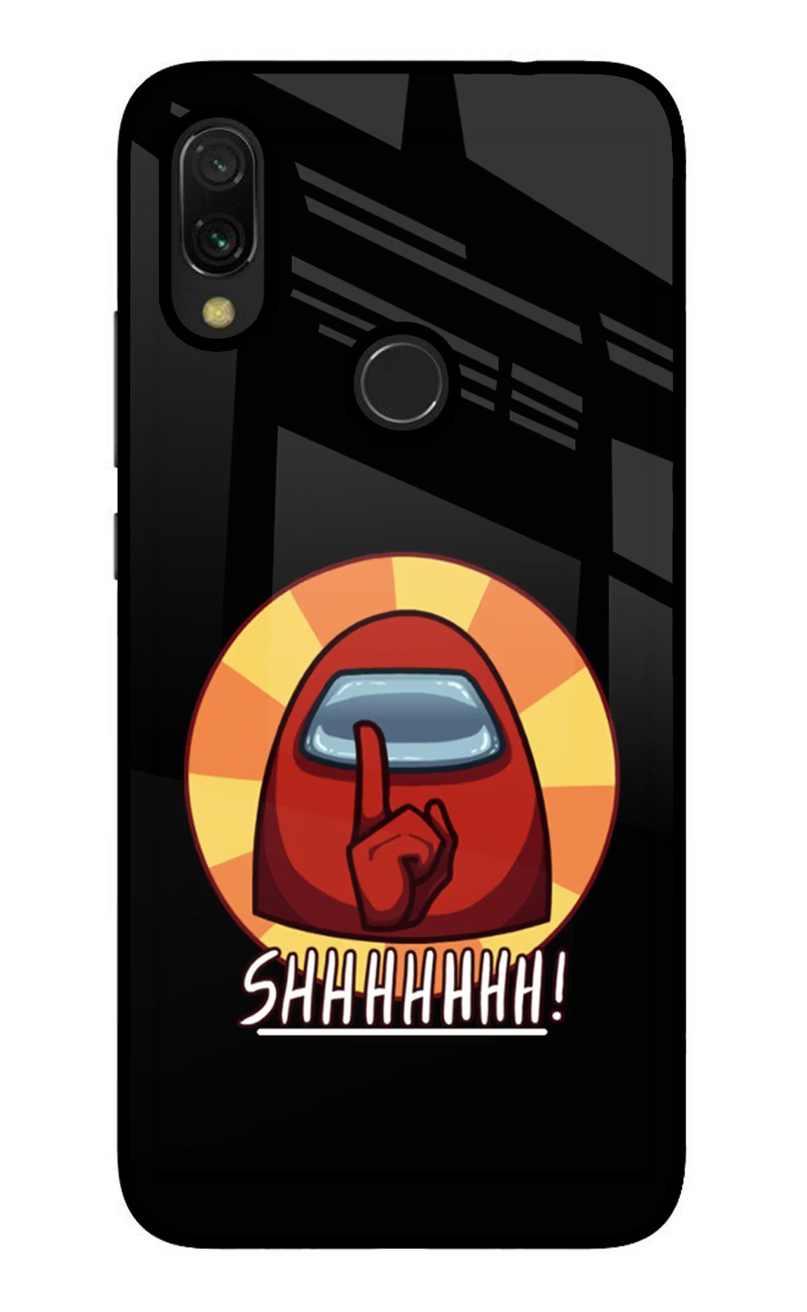 Among Us Shhh! Redmi 7 Glass Case - Among Us Shhh! Redmi 7 Glass Case Among Us Shhh! Redmi 7 Glass Case