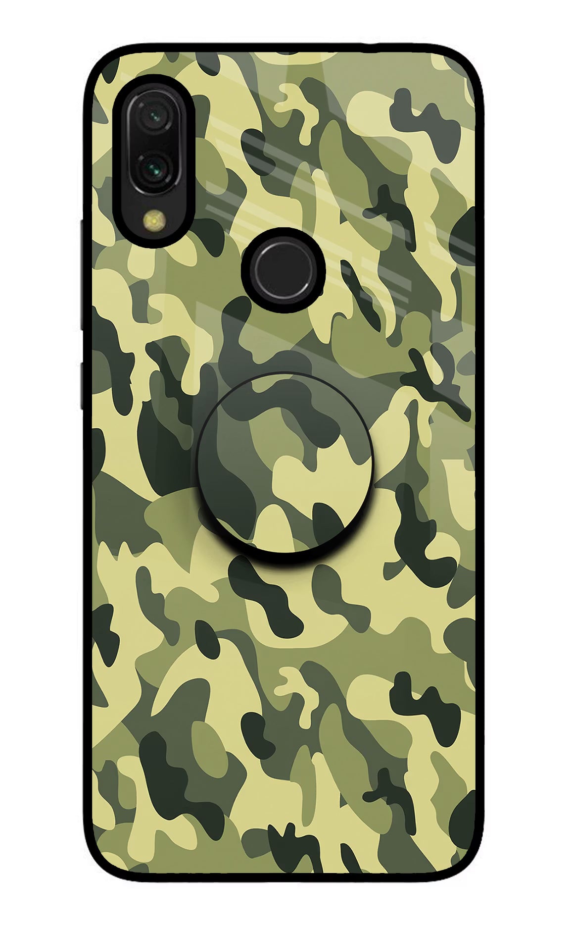 Camouflage Redmi 7 Glass Case - Camouflage Redmi 7 Glass Case Camouflage Redmi 7 Glass Case