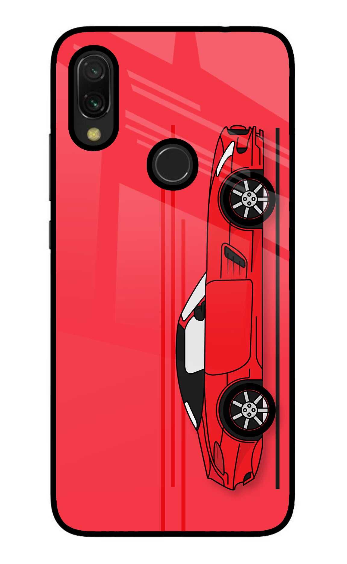 Red Velocity Redmi Y3 Glass Case - Red Velocity Redmi Y3 Glass Case Red Velocity Redmi Y3 Glass Case