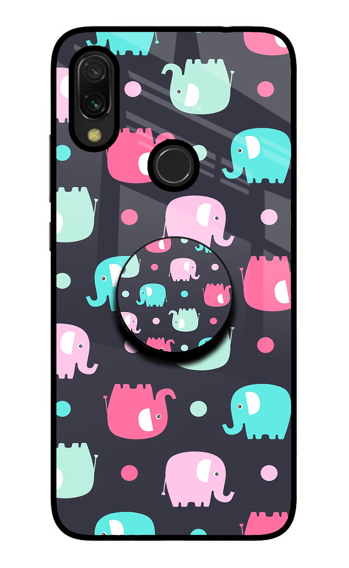 Baby Elephants Redmi Y3 Glass Case - Baby Elephants Redmi Y3 Glass Case Baby Elephants Redmi Y3 Glass Case