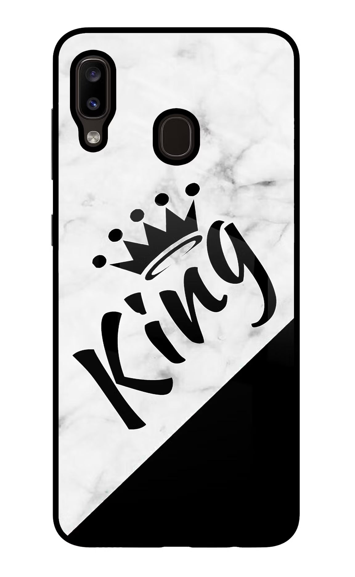 King Samsung A20/M10s Glass Case - King Samsung A20/M10s Glass Case King Samsung A20/M10s Glass Case