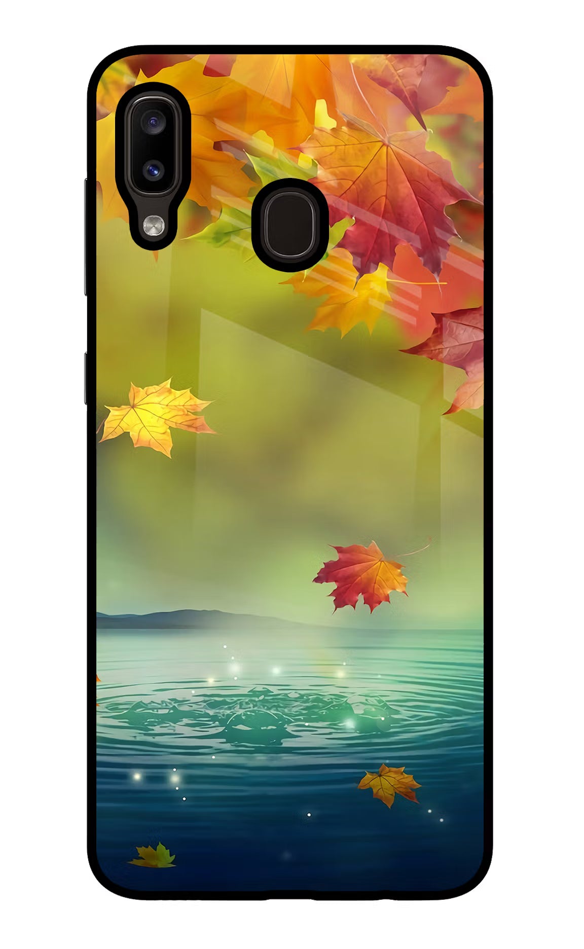 Flowers Samsung A20/M10s Glass Case - Flowers Samsung A20/M10s Glass Case Flowers Samsung A20/M10s Glass Case