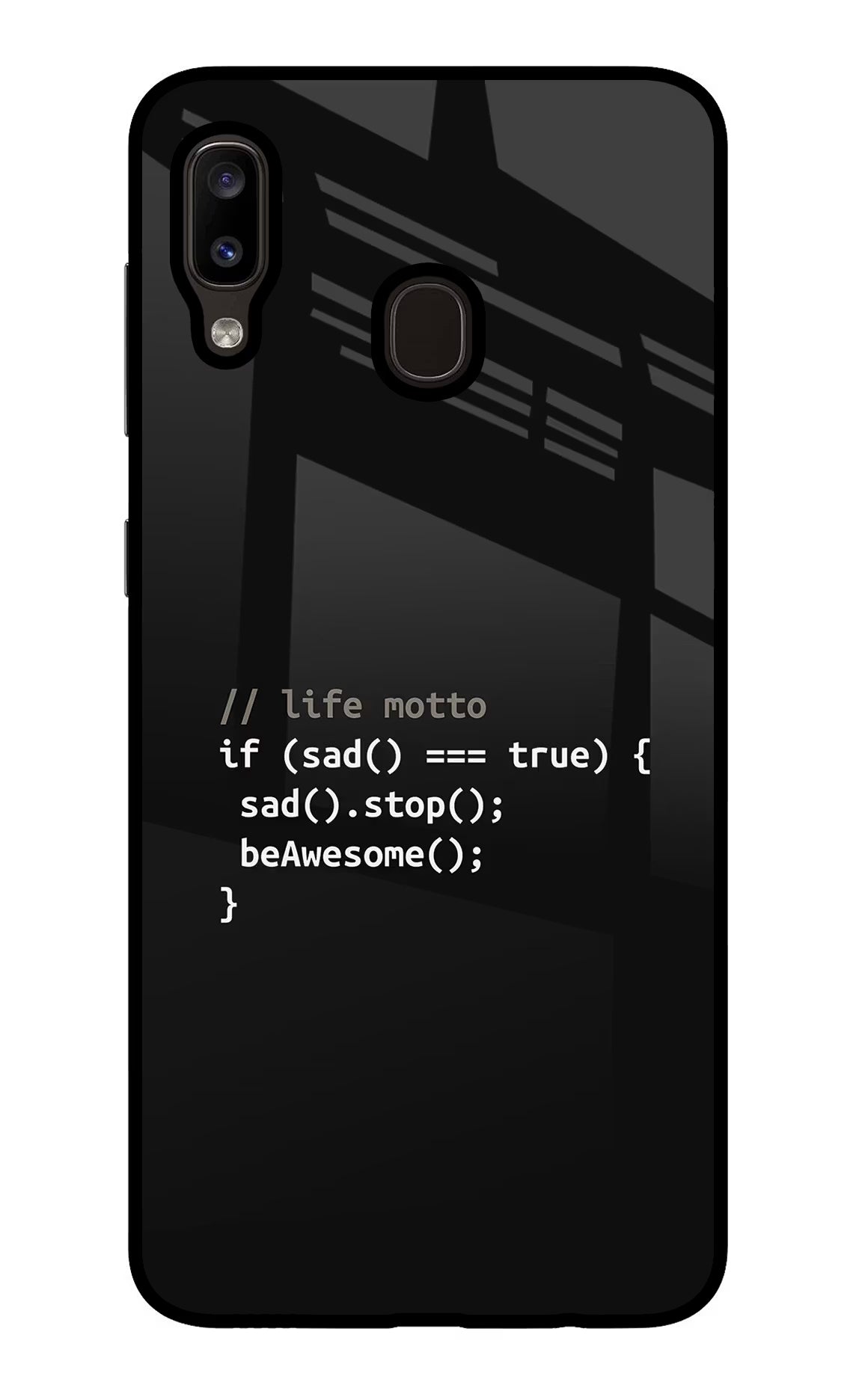 Life Motto Code Samsung A20/M10s Glass Case - Life Motto Code Samsung A20/M10s Glass Case Life Motto Code Samsung A20/M10s Glass Case