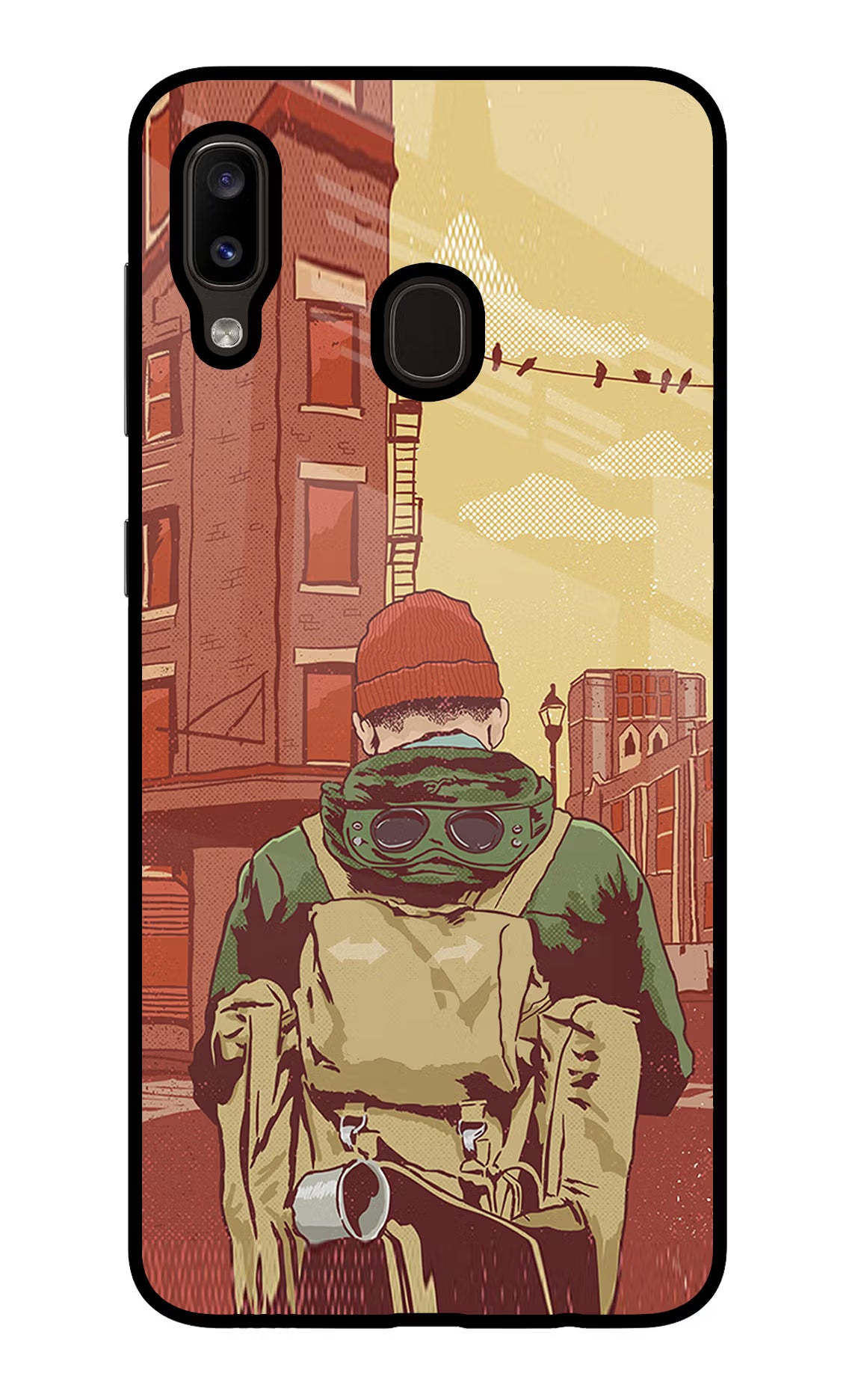 Adventurous Samsung A20/M10s Glass Case - Adventurous Samsung A20/M10s Glass Case Adventurous Samsung A20/M10s Glass Case