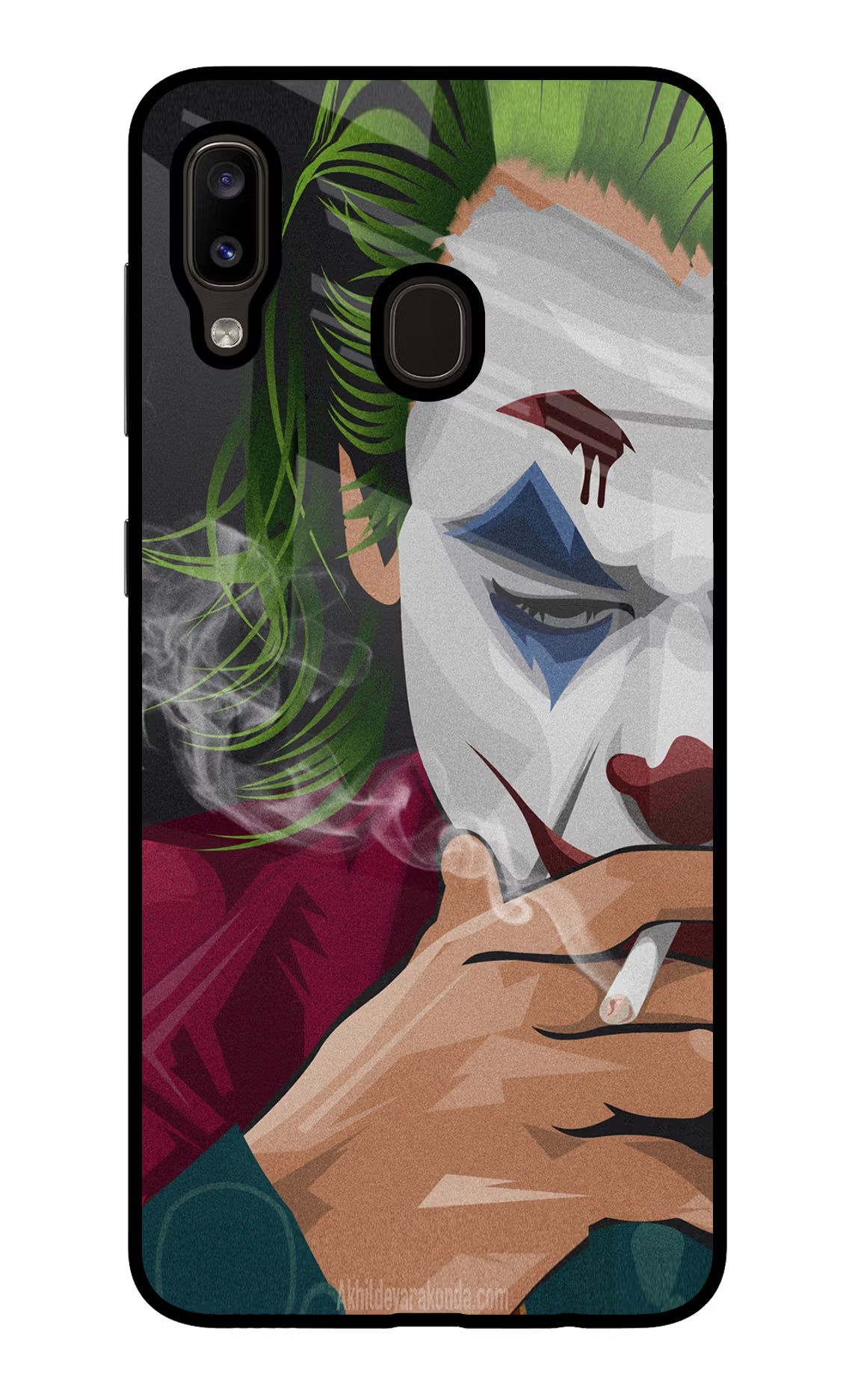 Joker Smoking Samsung A20/M10s Glass Case - Joker Smoking Samsung A20/M10s Glass Case Joker Smoking Samsung A20/M10s Glass Case