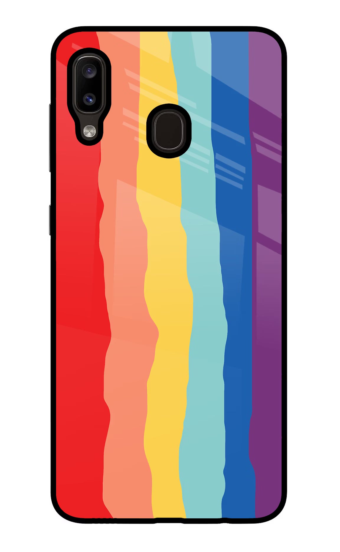 Rainbow Samsung A20/M10s Glass Case - Rainbow Samsung A20/M10s Glass Case Rainbow Samsung A20/M10s Glass Case