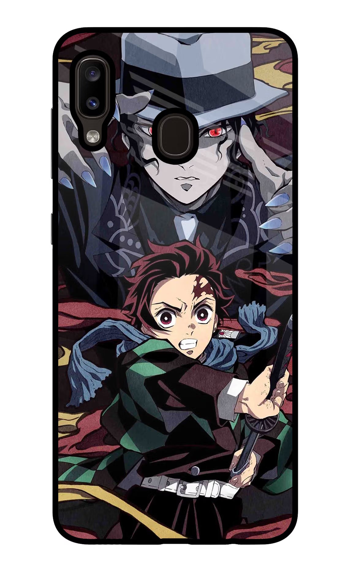 Demon Slayer Samsung A20/M10s Glass Case - Demon Slayer Samsung A20/M10s Glass Case Demon Slayer Samsung A20/M10s Glass Case