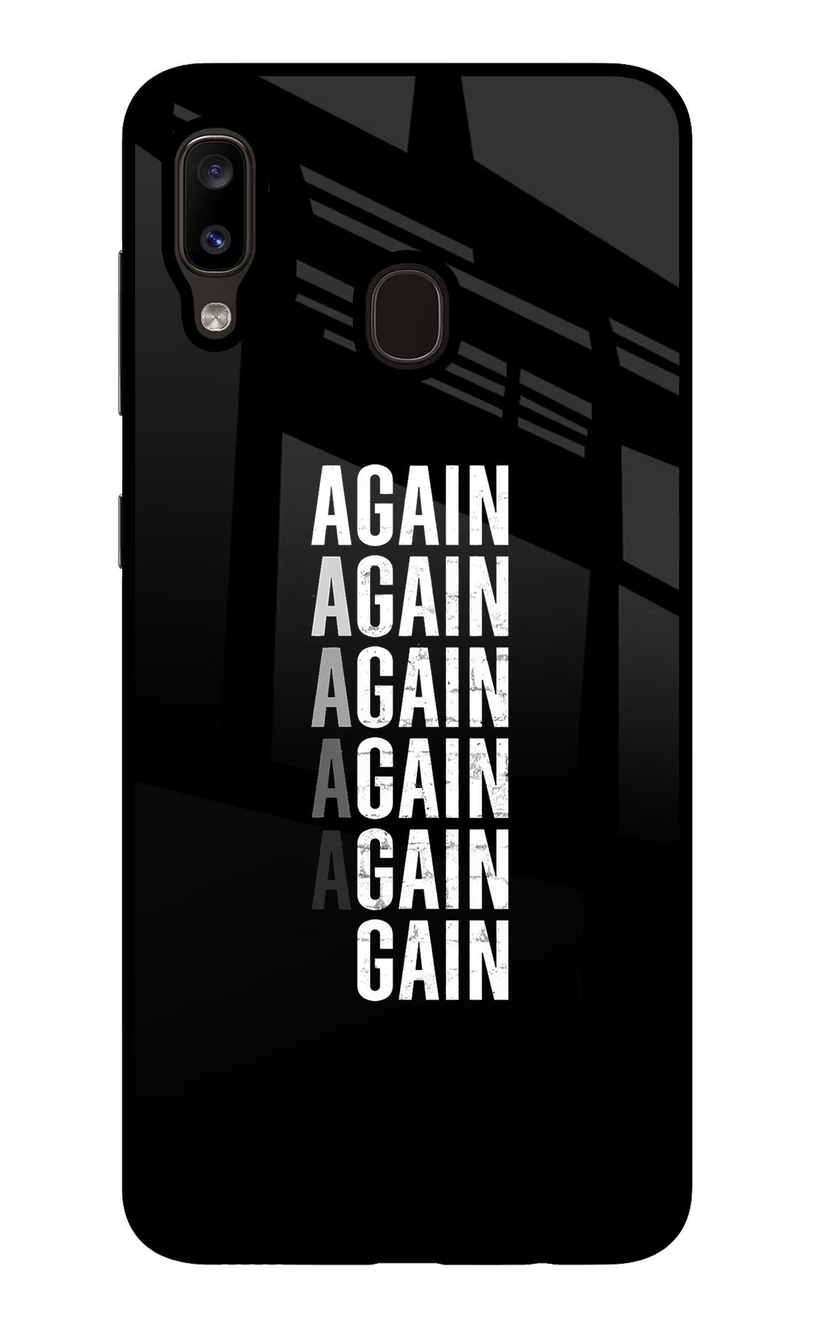 Again Again Gain Samsung A20/M10s Glass Case - Again Again Gain Samsung A20/M10s Glass Case Again Again Gain Samsung A20/M10s Glass Case