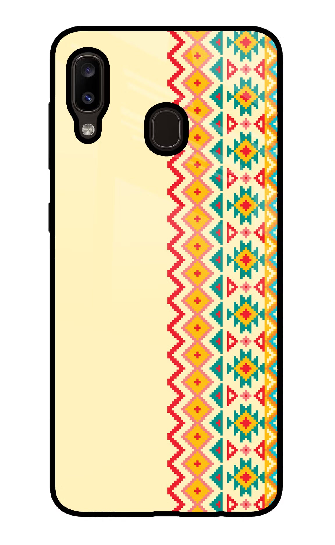 Ethnic Seamless Samsung A20/M10s Glass Case - Ethnic Seamless Samsung A20/M10s Glass Case Ethnic Seamless Samsung A20/M10s Glass Case