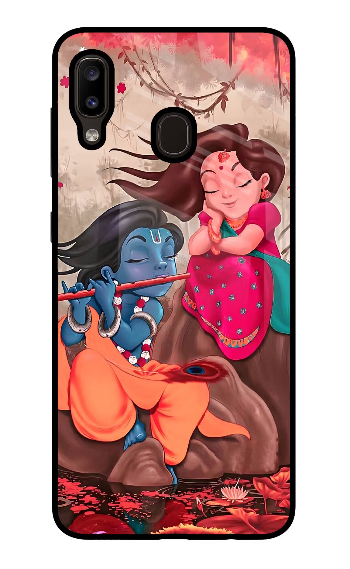 Radhe Krishna Samsung A20/M10s Glass Case - Radhe Krishna Samsung A20/M10s Glass Case Radhe Krishna Samsung A20/M10s Glass Case